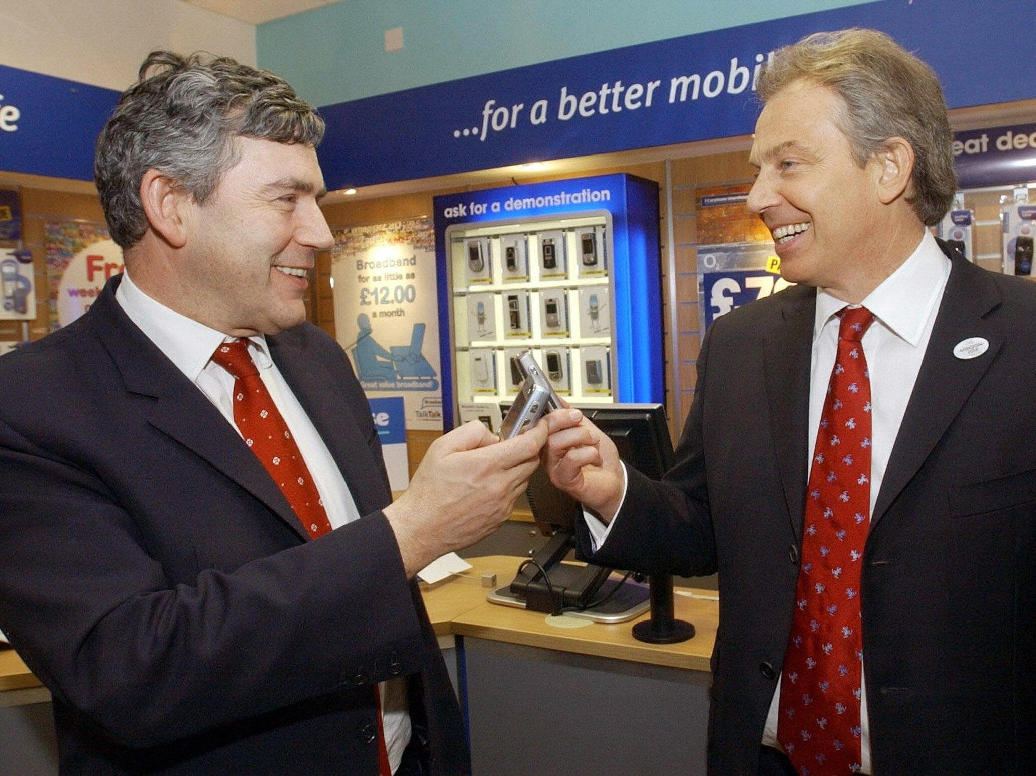 Best of enemies: it’s all smiles in 2005 for Brown and Blair