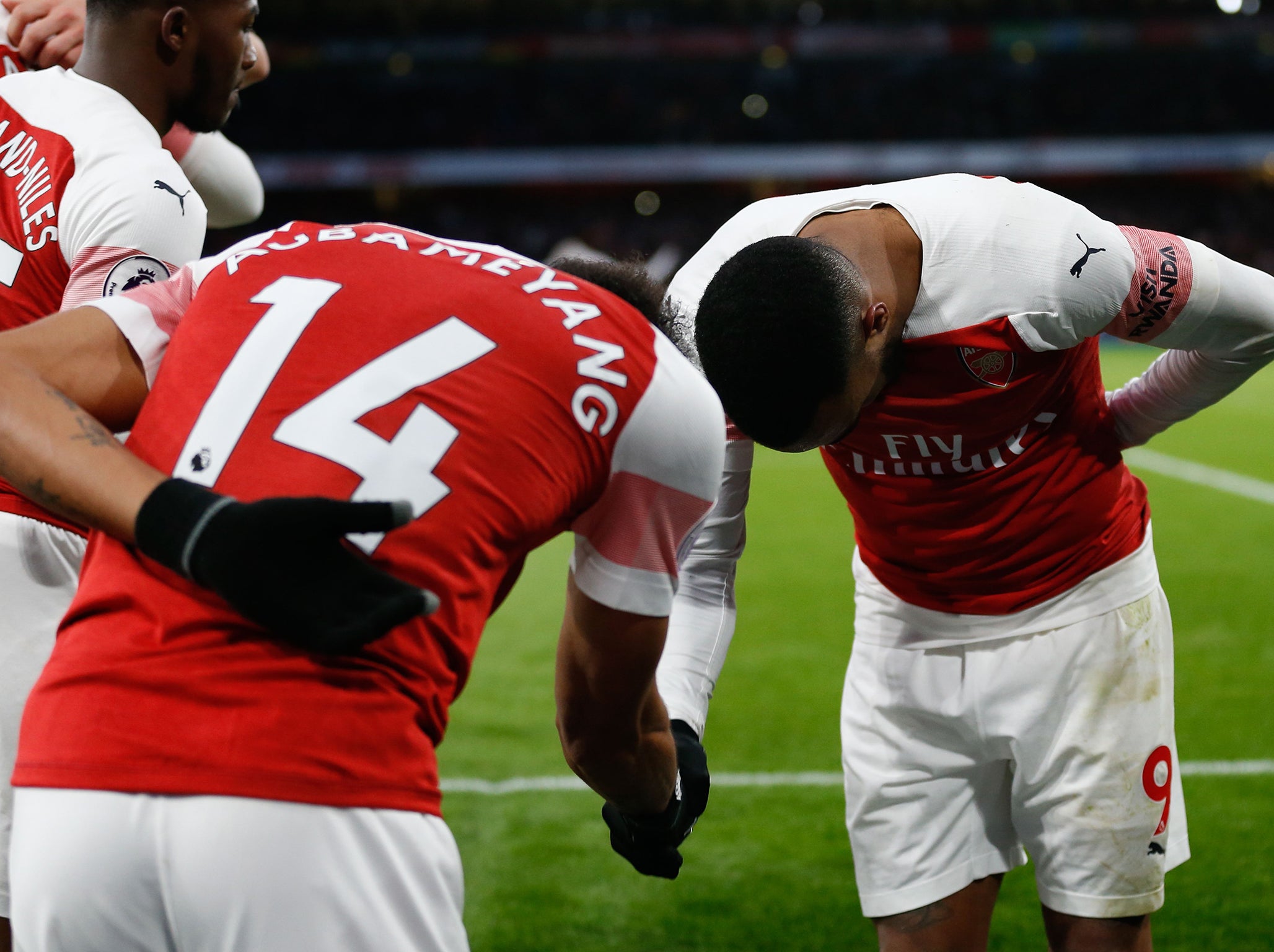 Lacazette urged his striker partner to take the spot kick