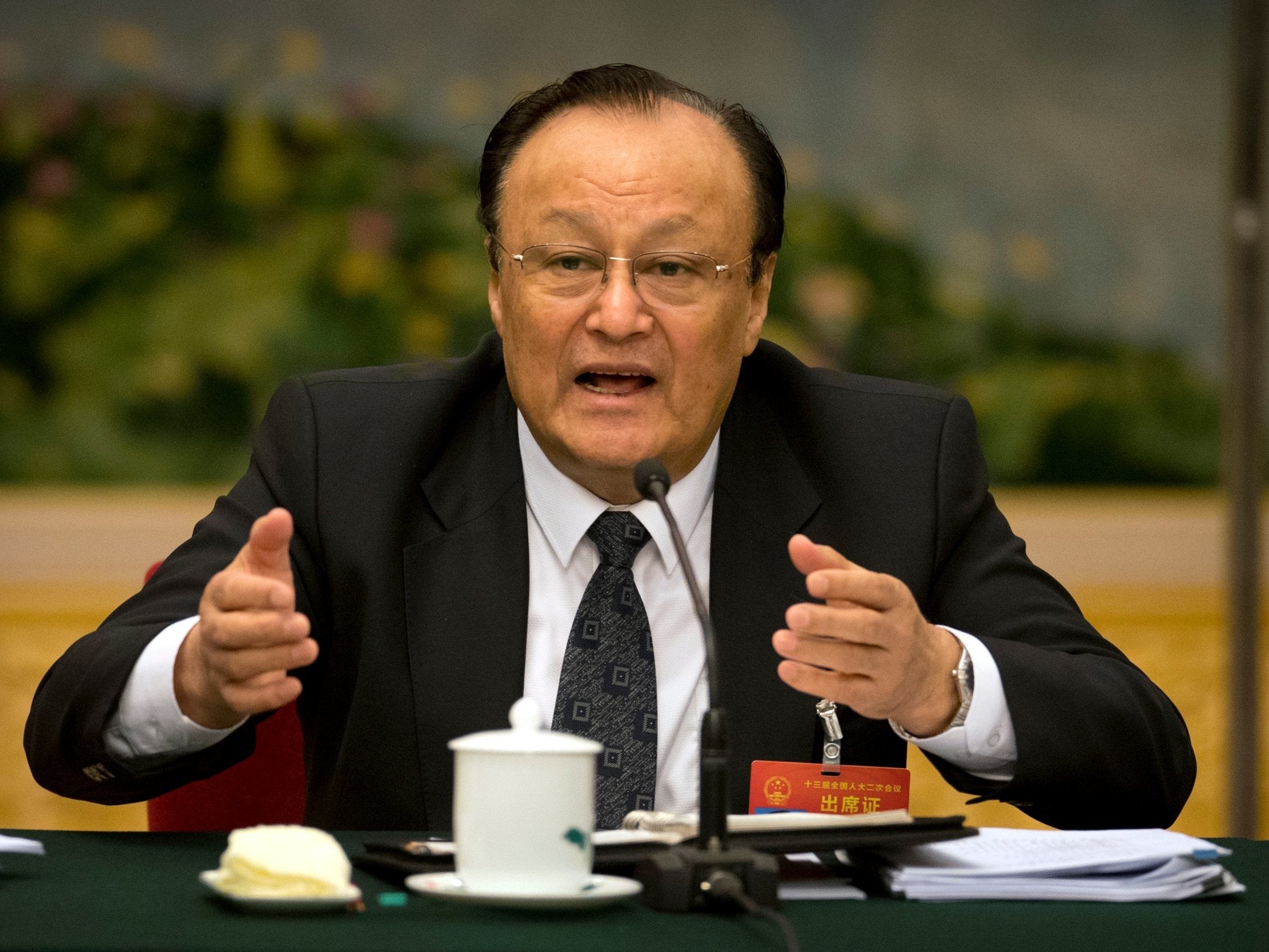 Shohrat Zakir, chairman of China's Xinjiang Uighur Autonomous Region,