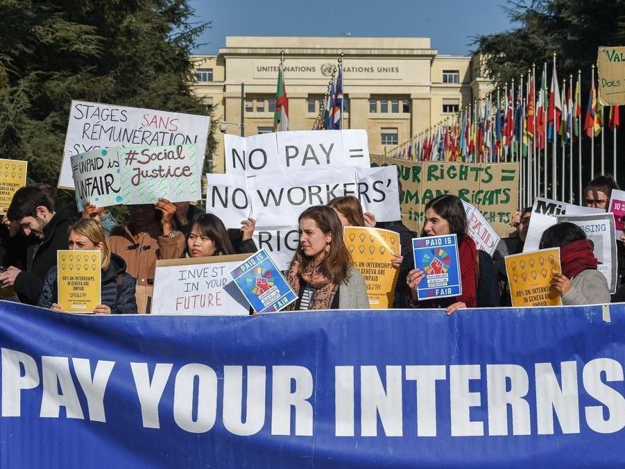 Branches of the Fair Internship Initiative have organised protests over unfair internships for years