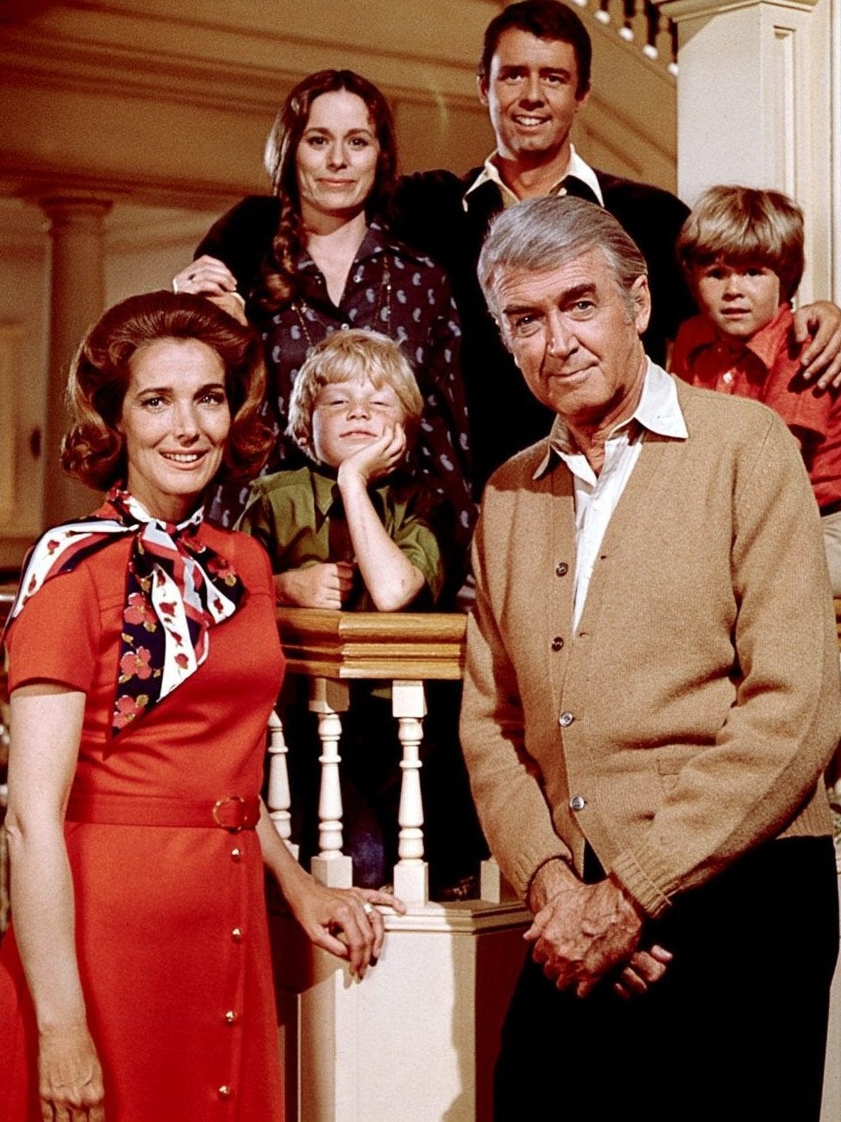 With the cast of sitcom ‘The Jimmy Stewart Show’