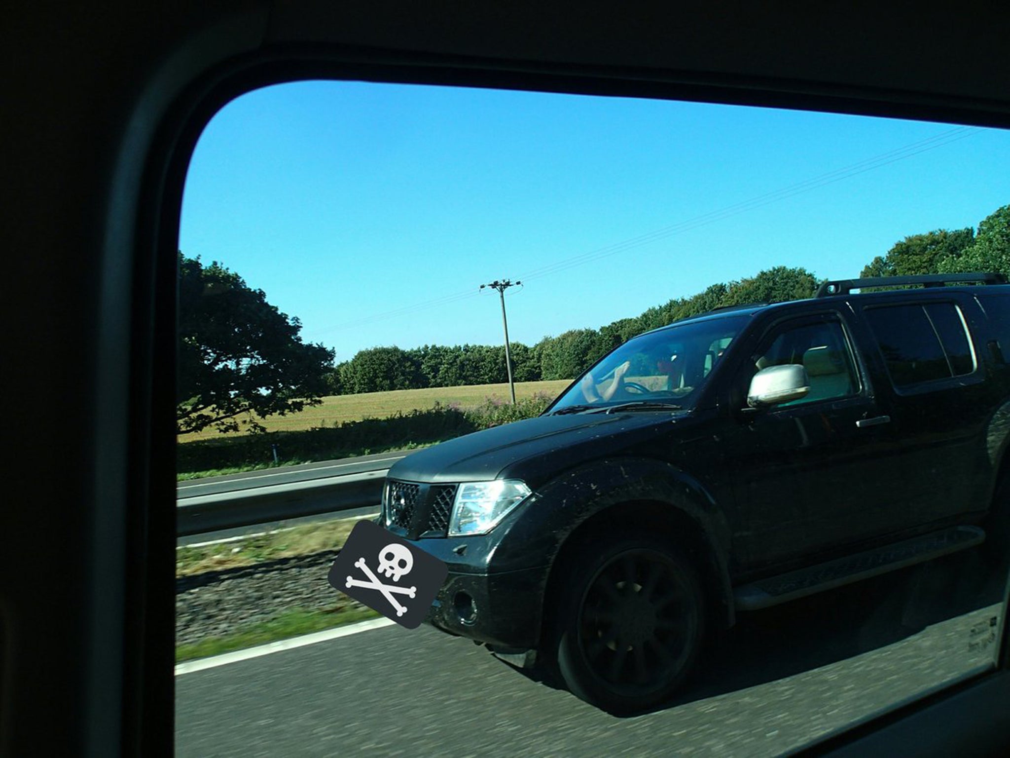 The picture was posted on Devon and Cornwall and Dorset Police Roads Policing Team's Twitter page