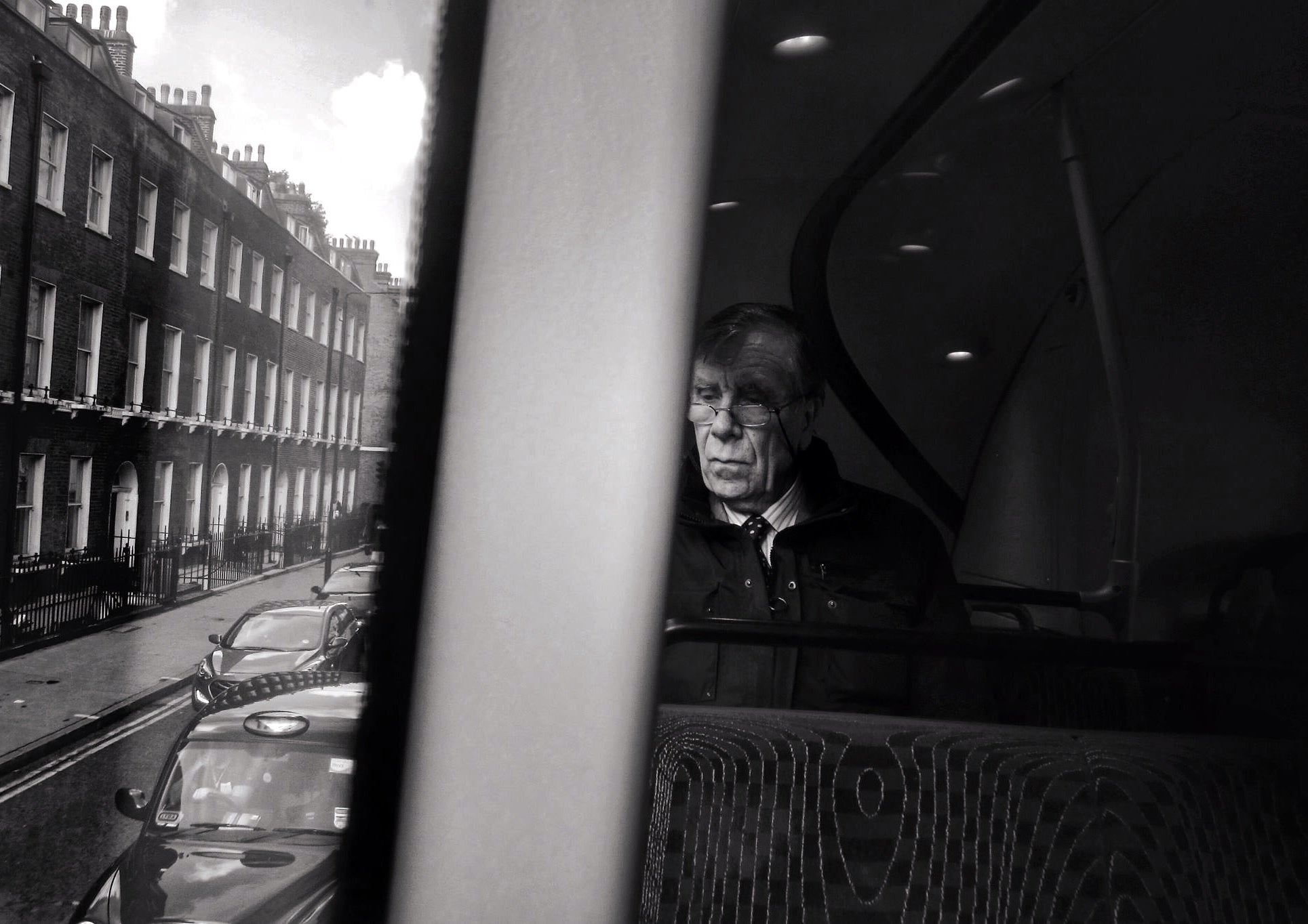 On the bus, Central London