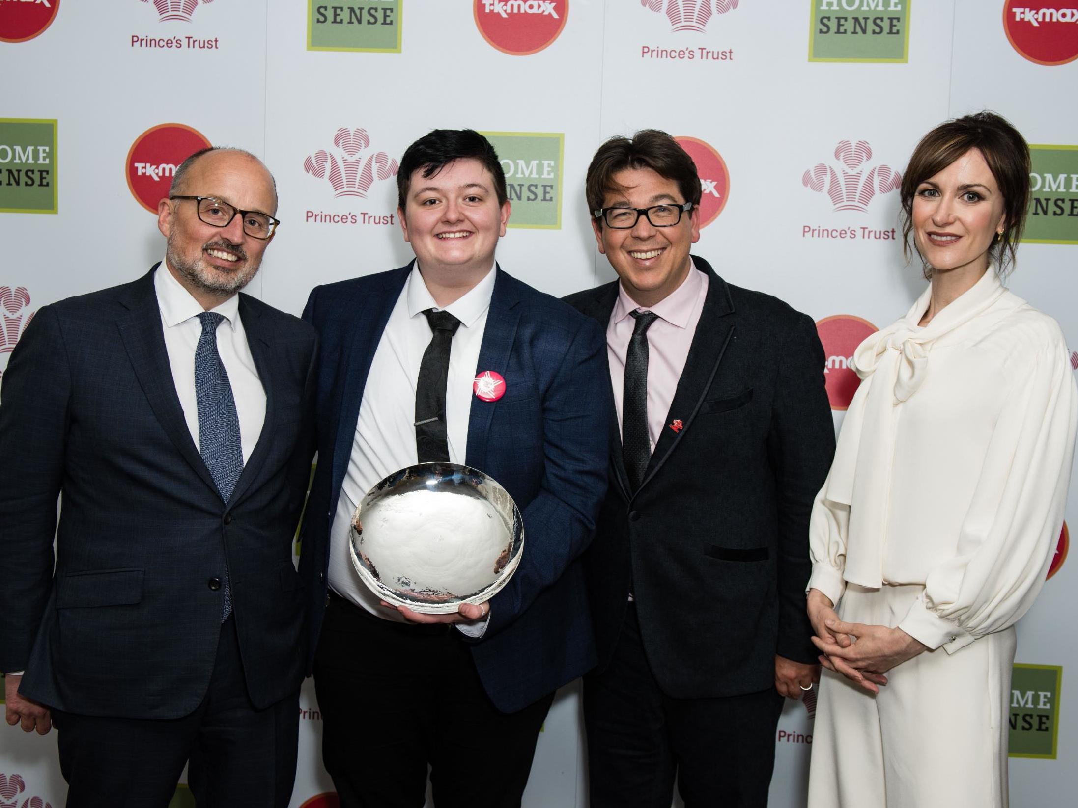 Jay Kelly (second left) with Duncan Painter, Michael McIntyre and Katherine Kelly.