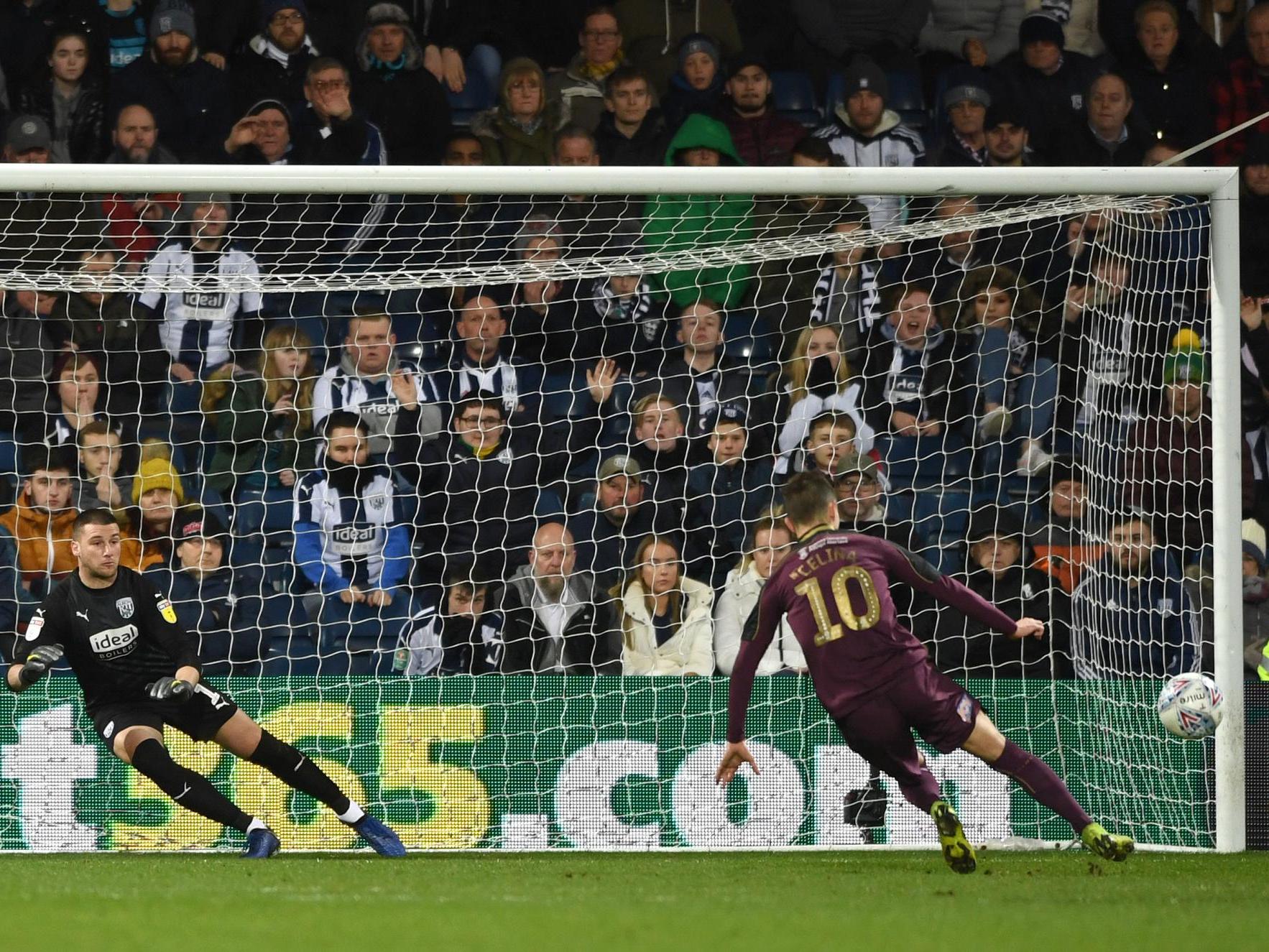 Bersant Celina’s version of the Panenka was a no-go...