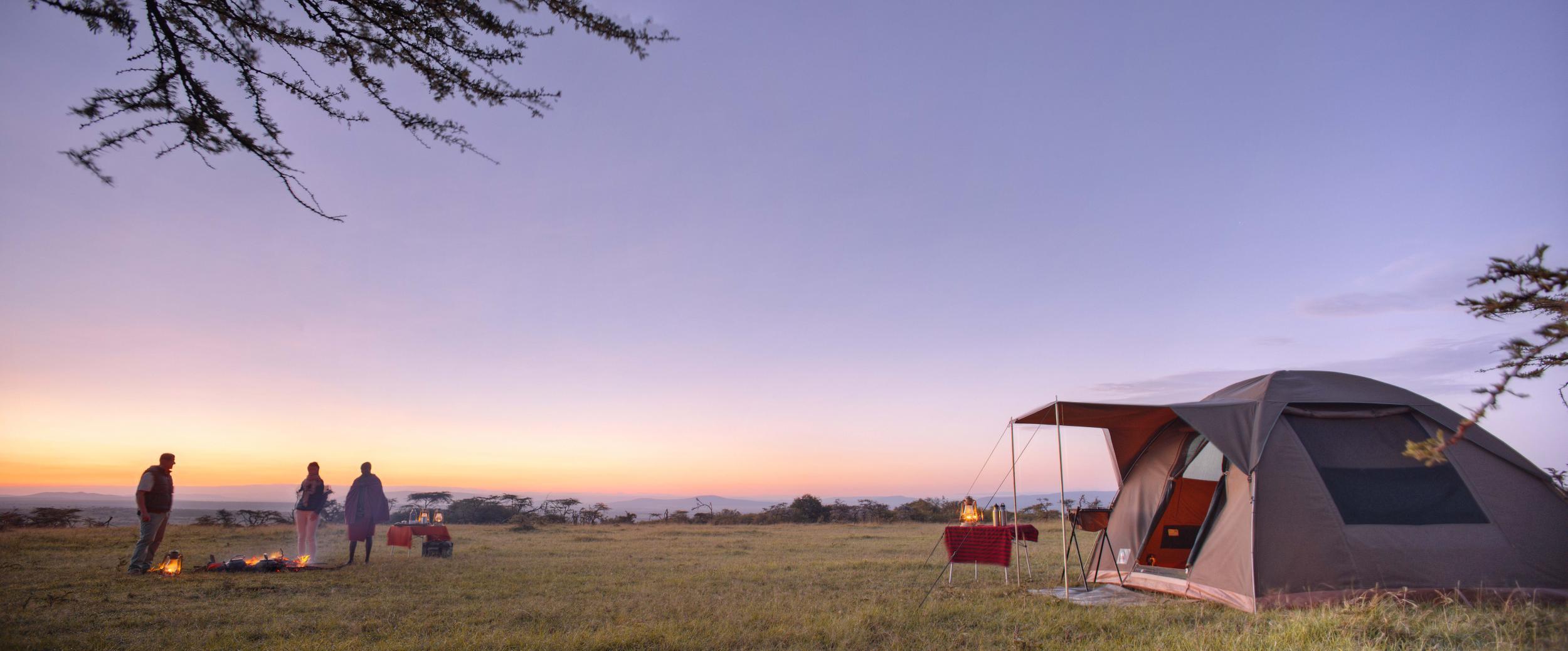 Sunrise over the Mara conservancy (Asilia)