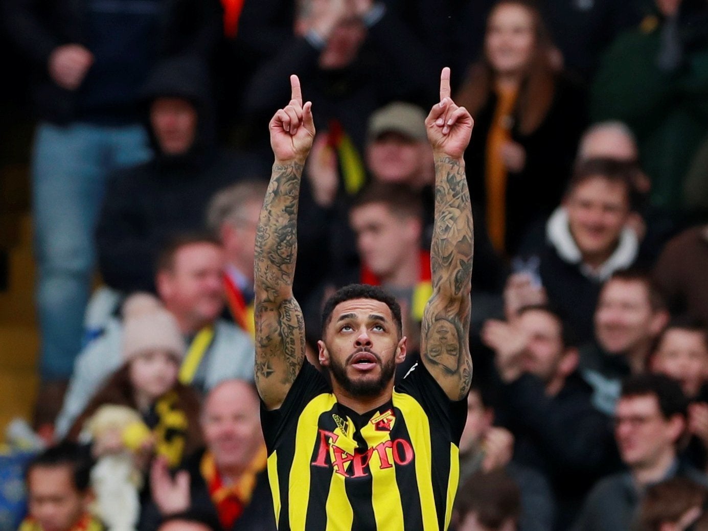 Andre Gray could feature alongside captain Troy Deeney in attack