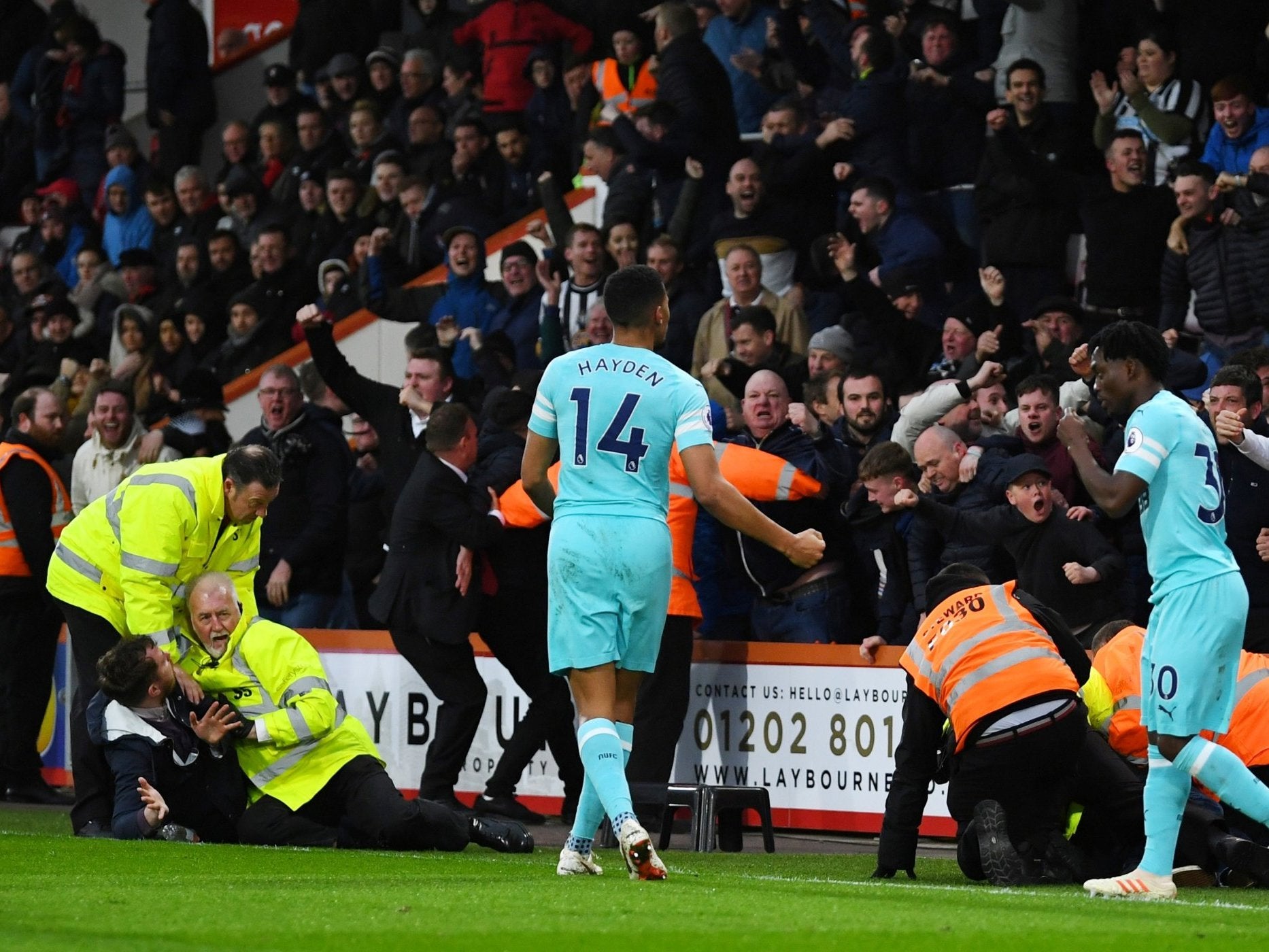 There were incidents during the Bournemouth vs Newcastle game