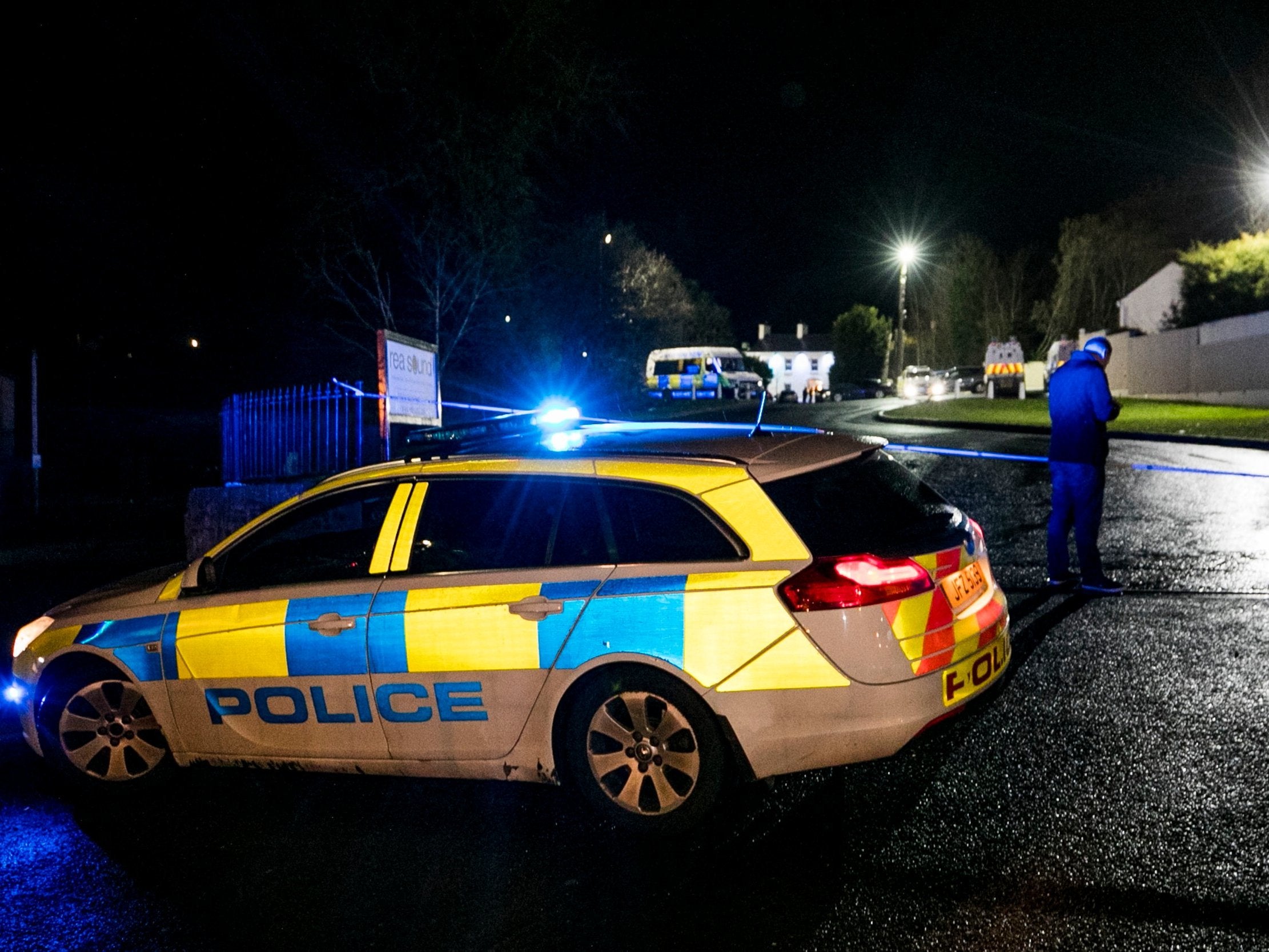 Hotel entrance cordoned off