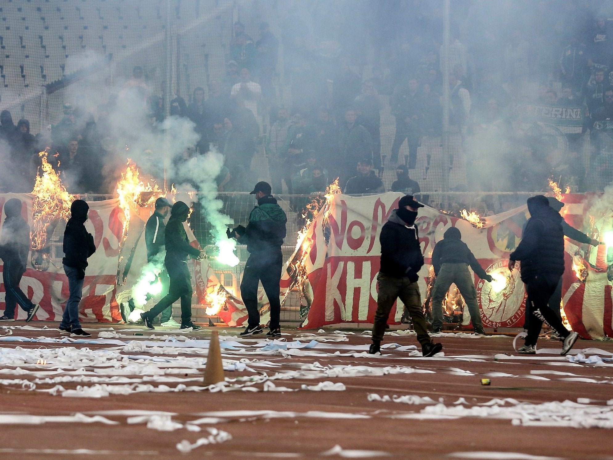 Panathinaikos vs Olympiacos was abandoned