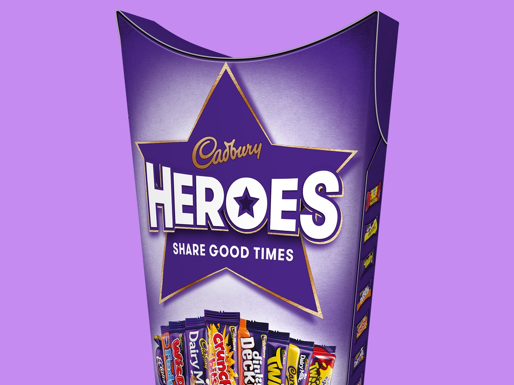 The updated Cadbury Heroes box