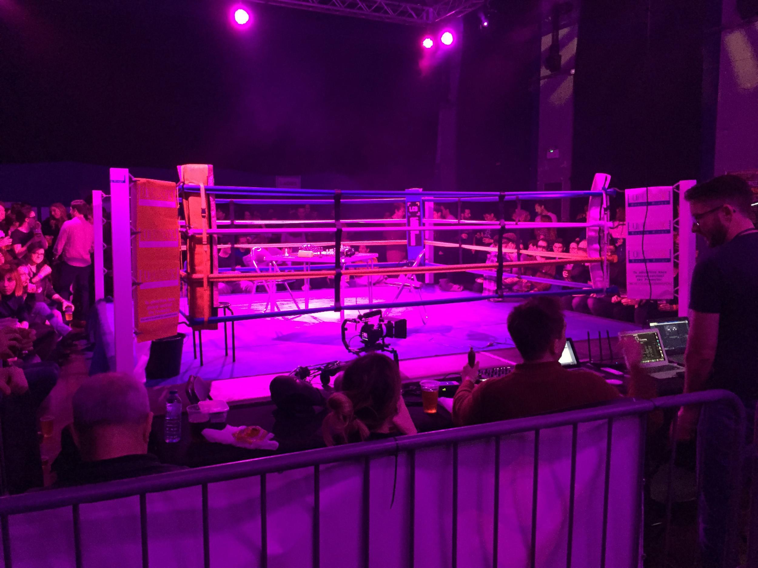 The chessboxing ring at The Dome in Tufnell Park