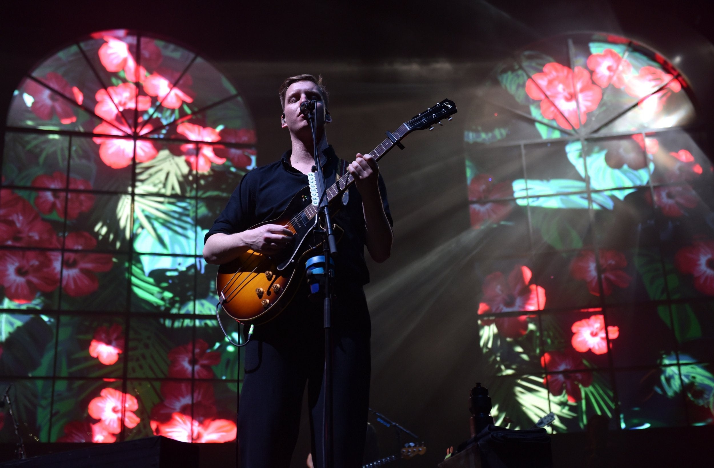 George Ezra on stage at the O2 arena in London