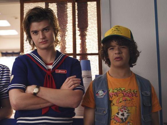 Joe Keery who plays Steve and Gaten Matarazzo as Dustin