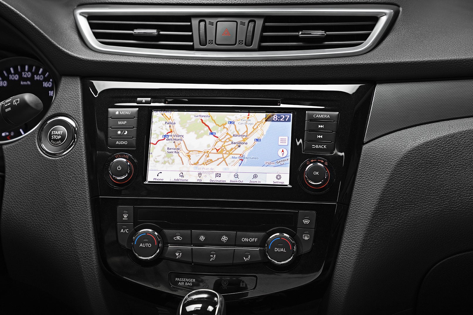 Just right: the small sat nav screen