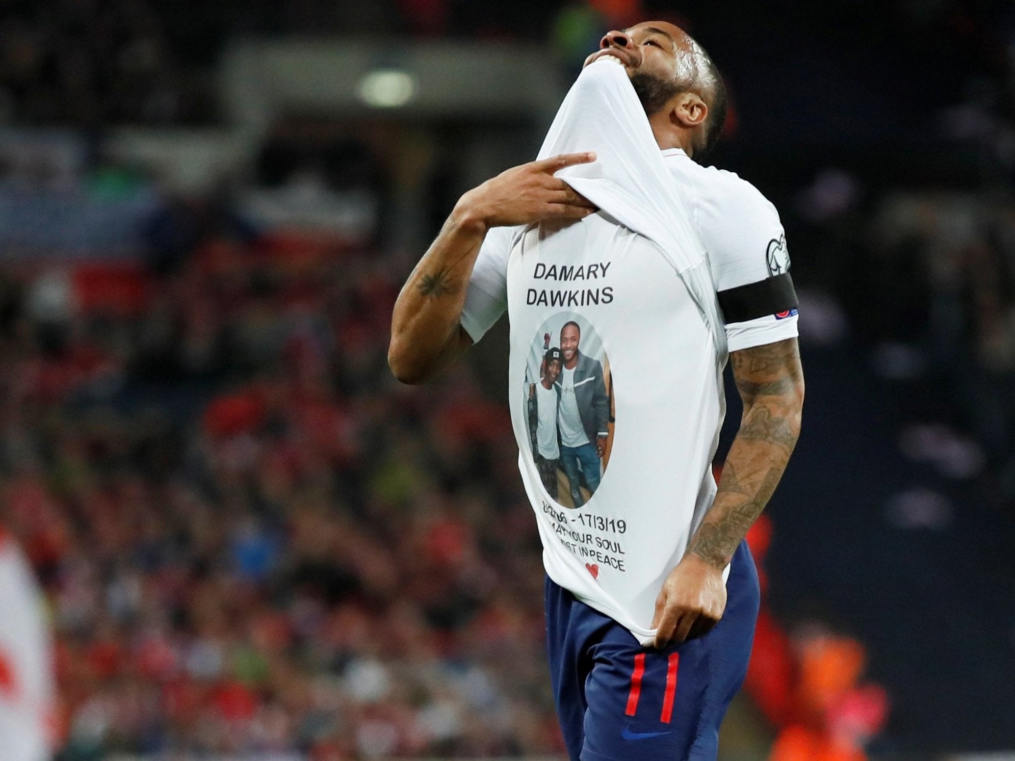 Raheem Sterling paid tribute to young Crystal Palace player Damary Dawkins after his death, aged 13