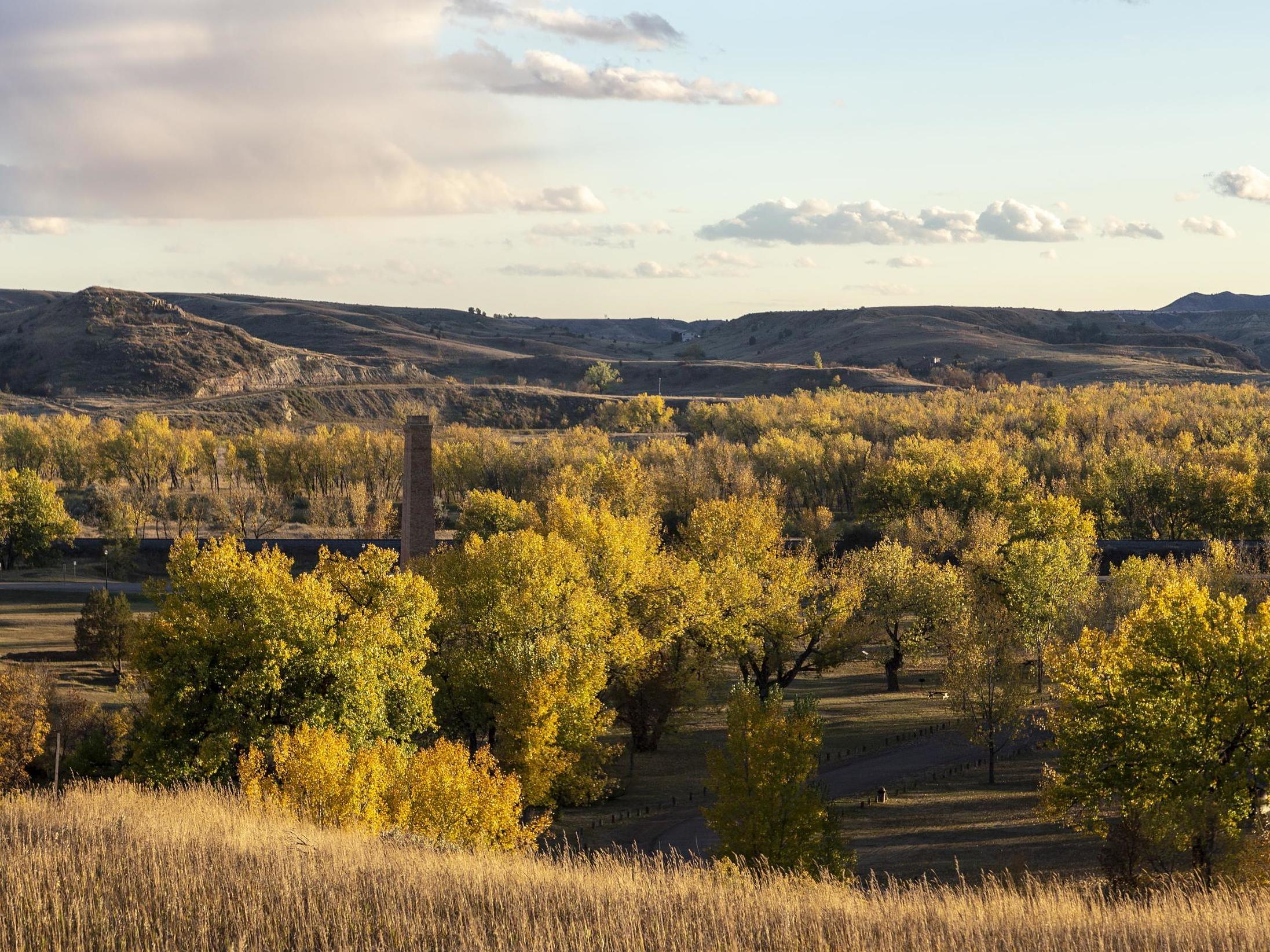 Chimney Park in Medora, North Dakota from Theodore Roosevelt National Park