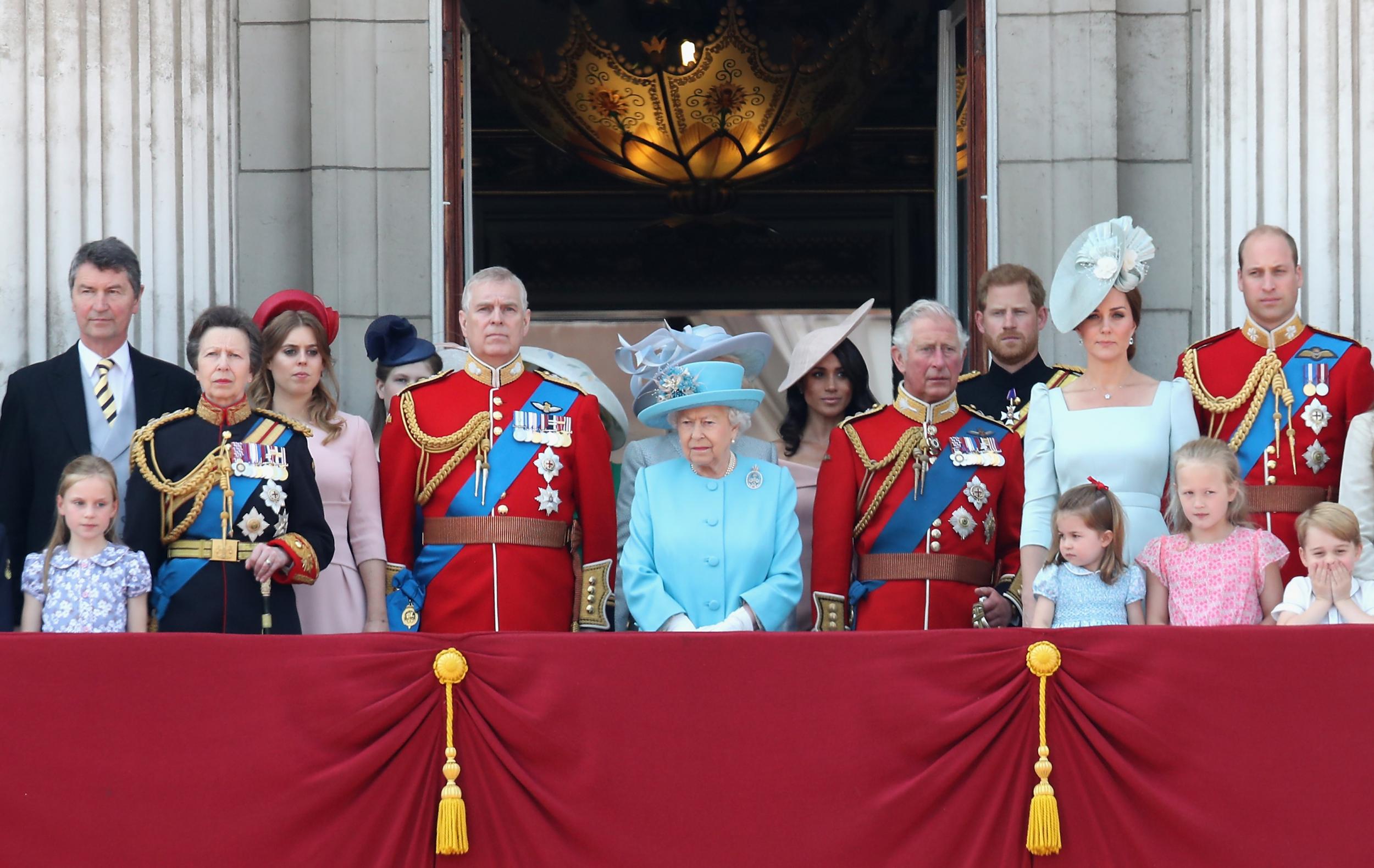 Members of the Royal Family attend the 2018 Trooping the Colour