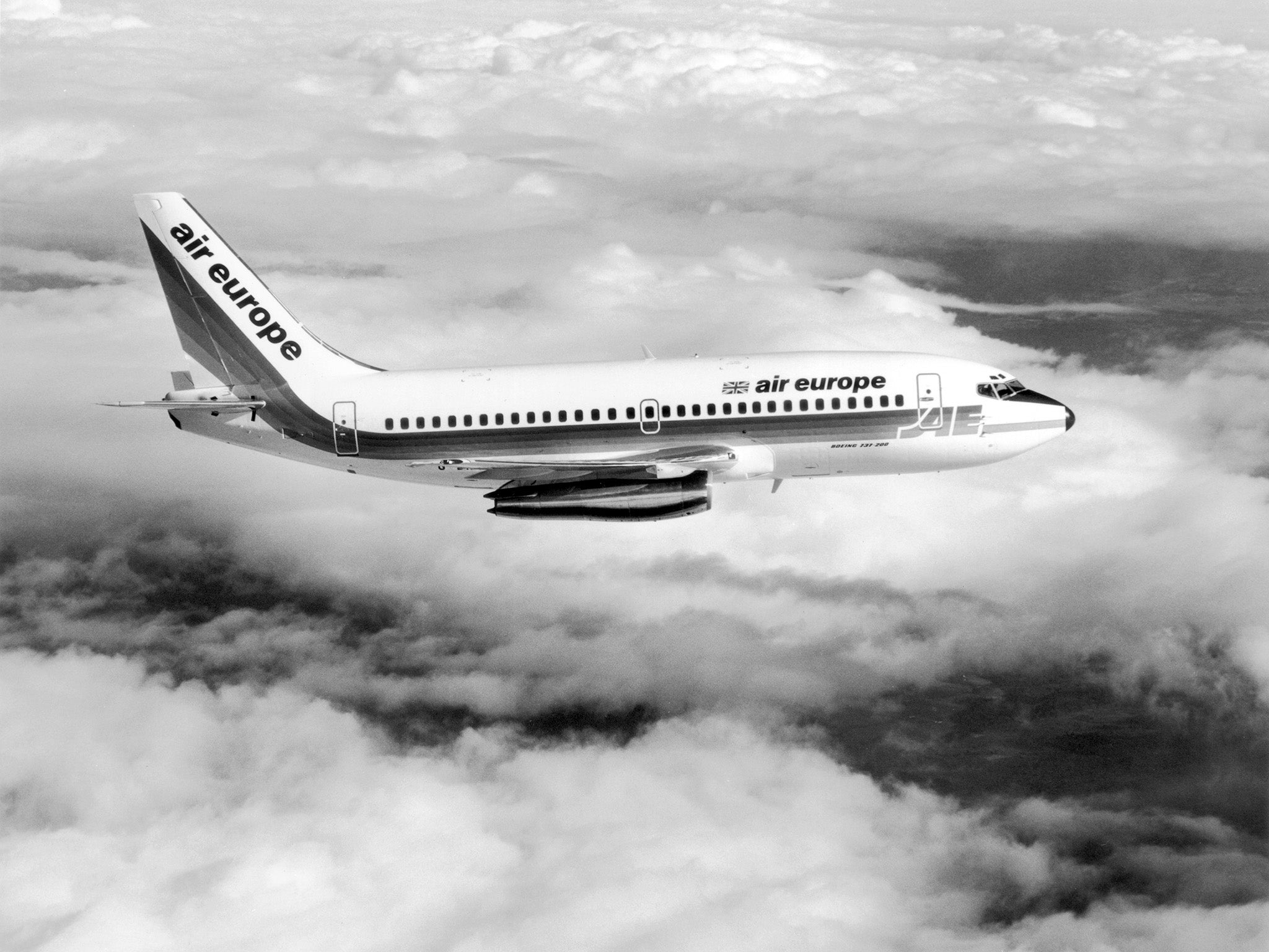 Air Europe’s first Boeing 737 in April 1979 (Getty)