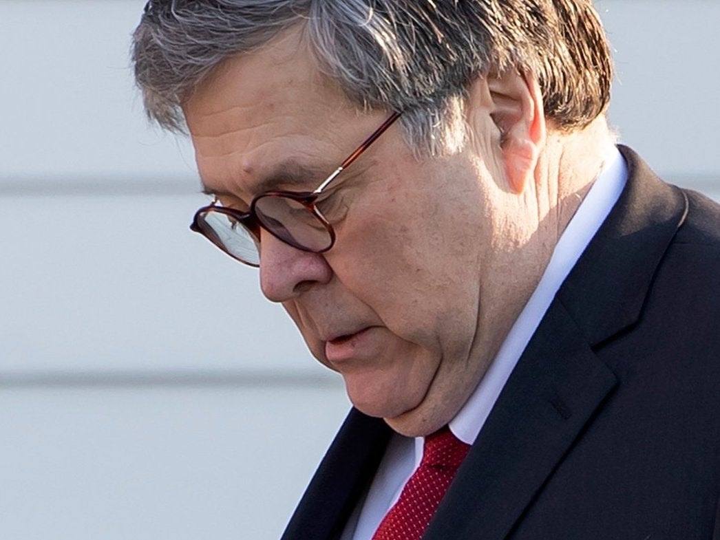 US Attorney General William Barr leaves his home in McLean, Virginia, USA, 25 March 2019. US President Donald Trump responded positively after Barr issued a summary of Special Counsel Robert Mueller's report.