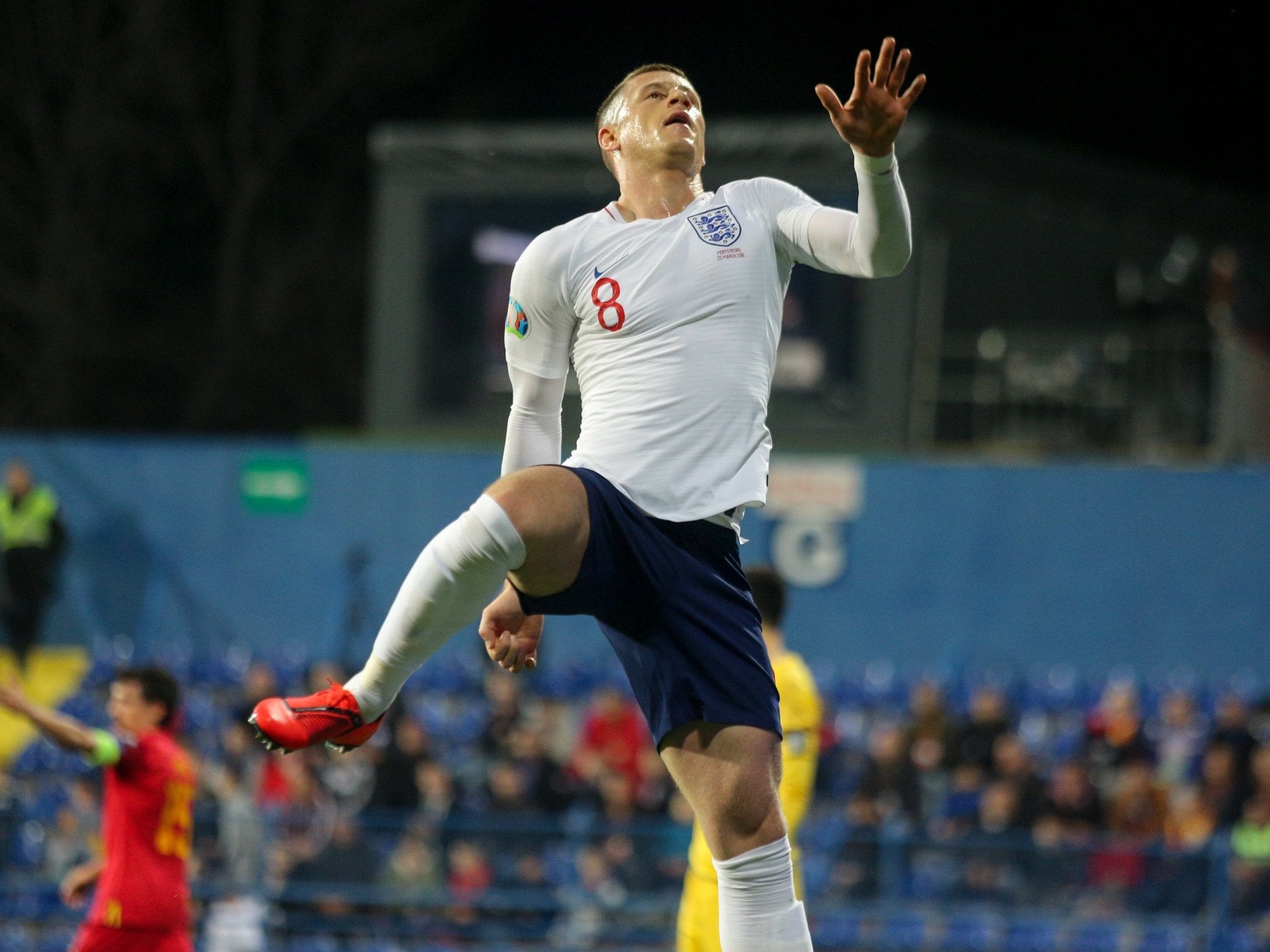 Barkley celebrates scoring for England