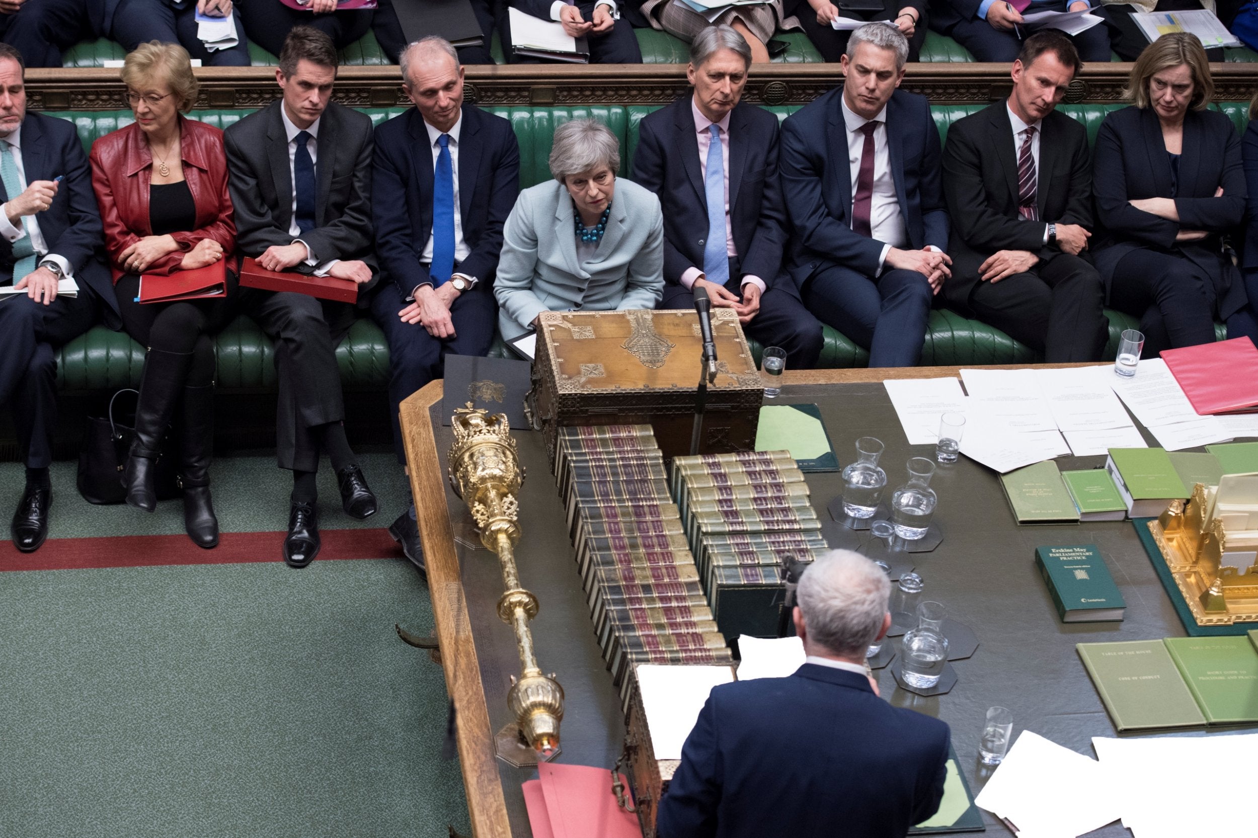 Theresa May speaks in Parliament