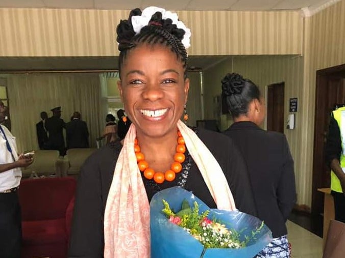 Muntemba at the Push Women Awards in Lusaka in 2018