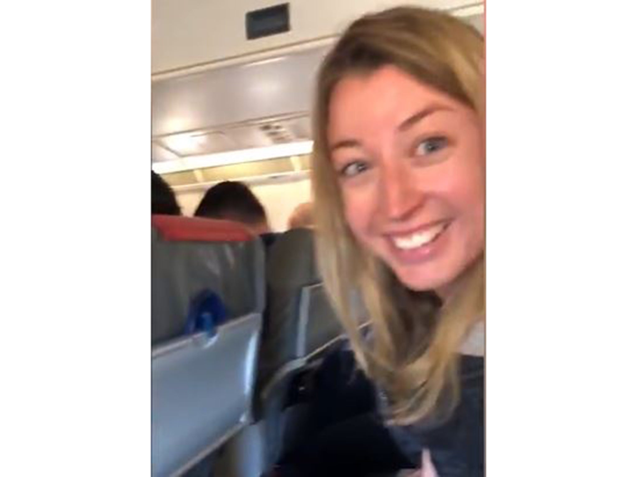 Passengers dissolved into laughter after hearing the flight steward's announcement
