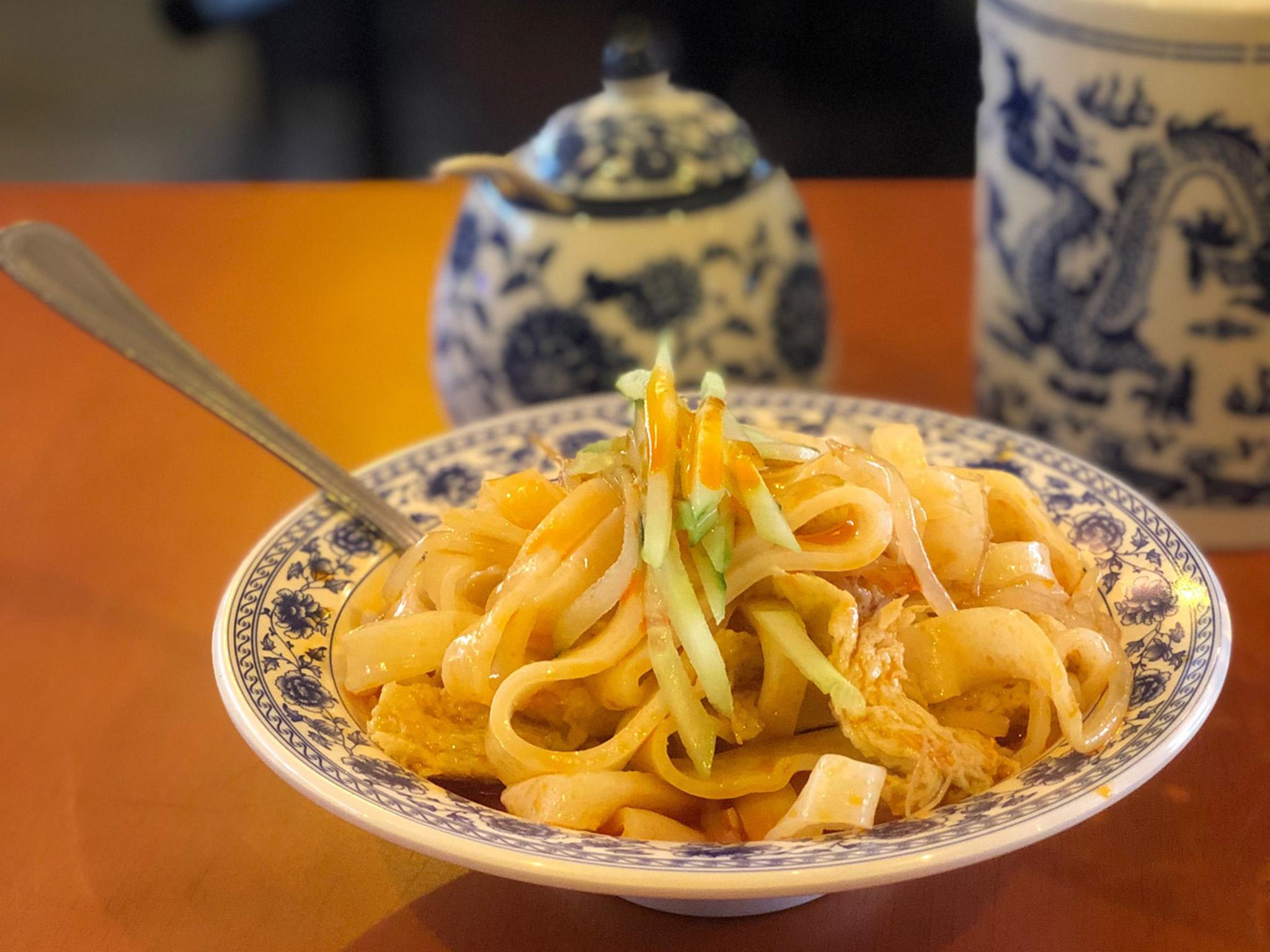 The texture of the liangpi noodles takes some getting used to