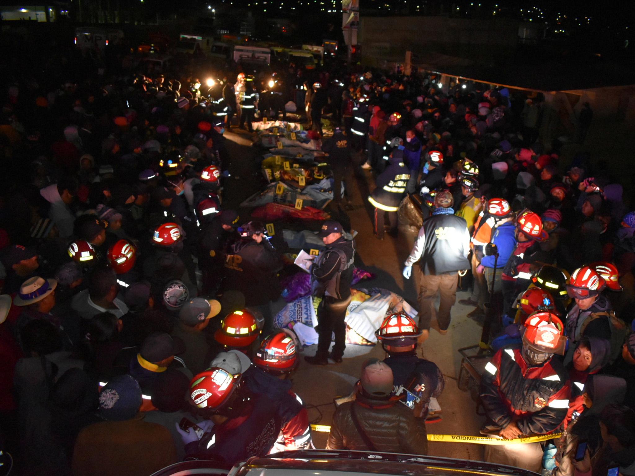 At least 18 people were killed when a truck hit a crowd of people in Guatemala on 27 March 2019