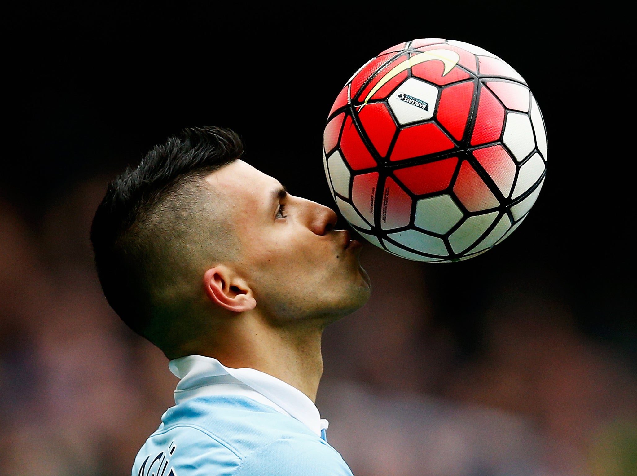 Sergio Aguero is the league's top scorer with 18 goals