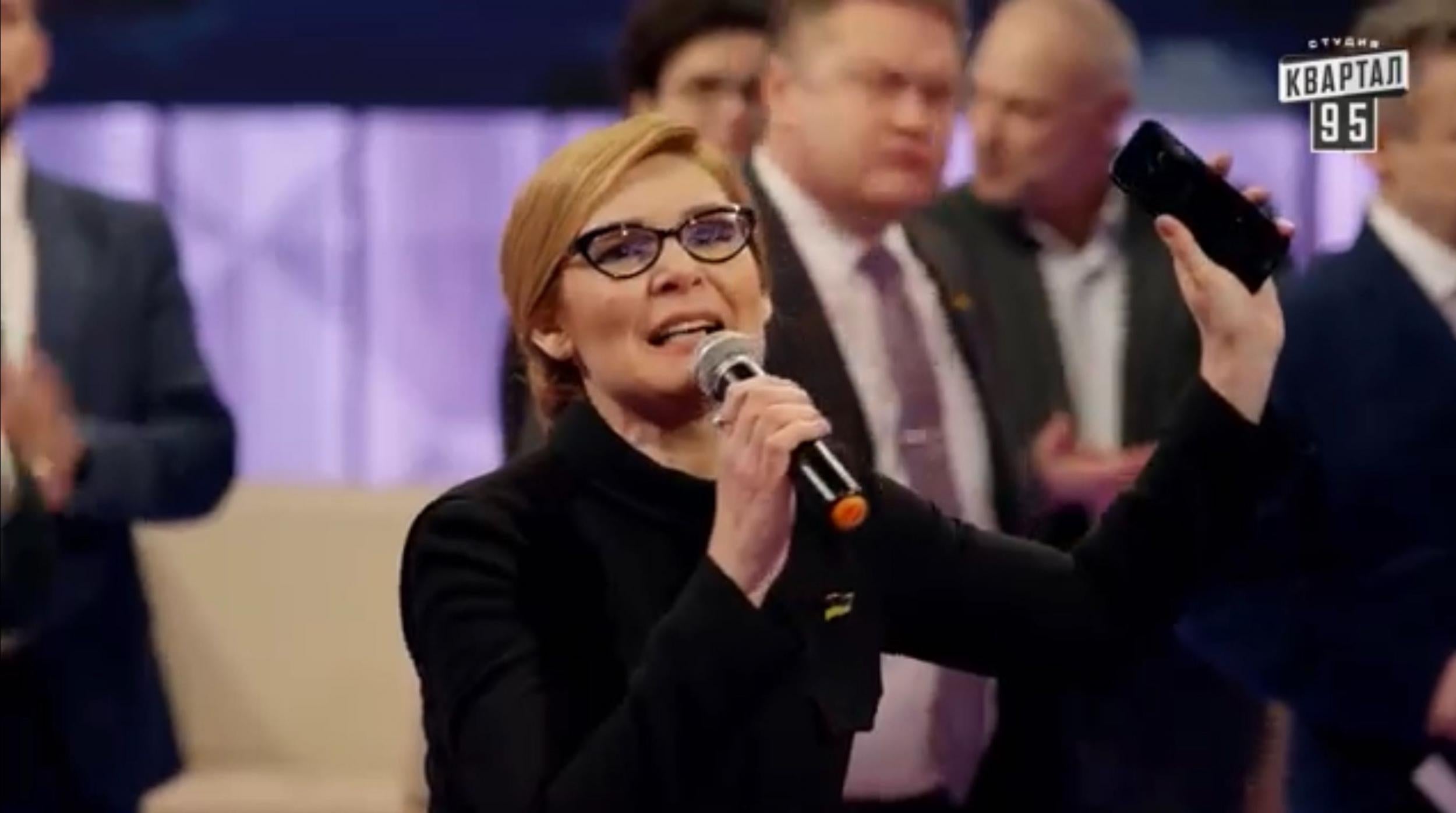 Jeanne D’Borisenko, a character that closely resembles Mr Zelensky’s fellow candidate Yulia Tymoshenko