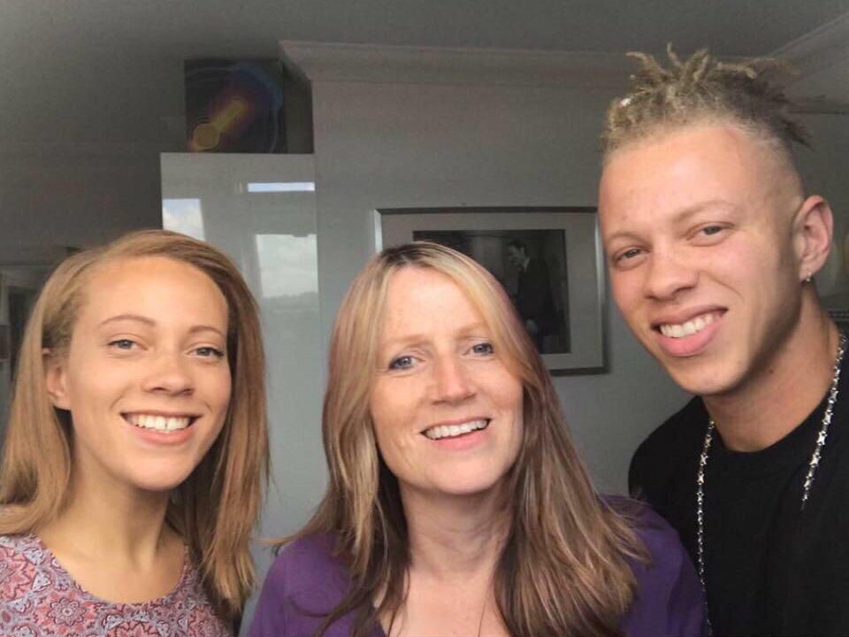 ‘The time that you had together is untouched and unchanged so celebrate and remember that’ (Chris Jammer with his mother and sister Stella)