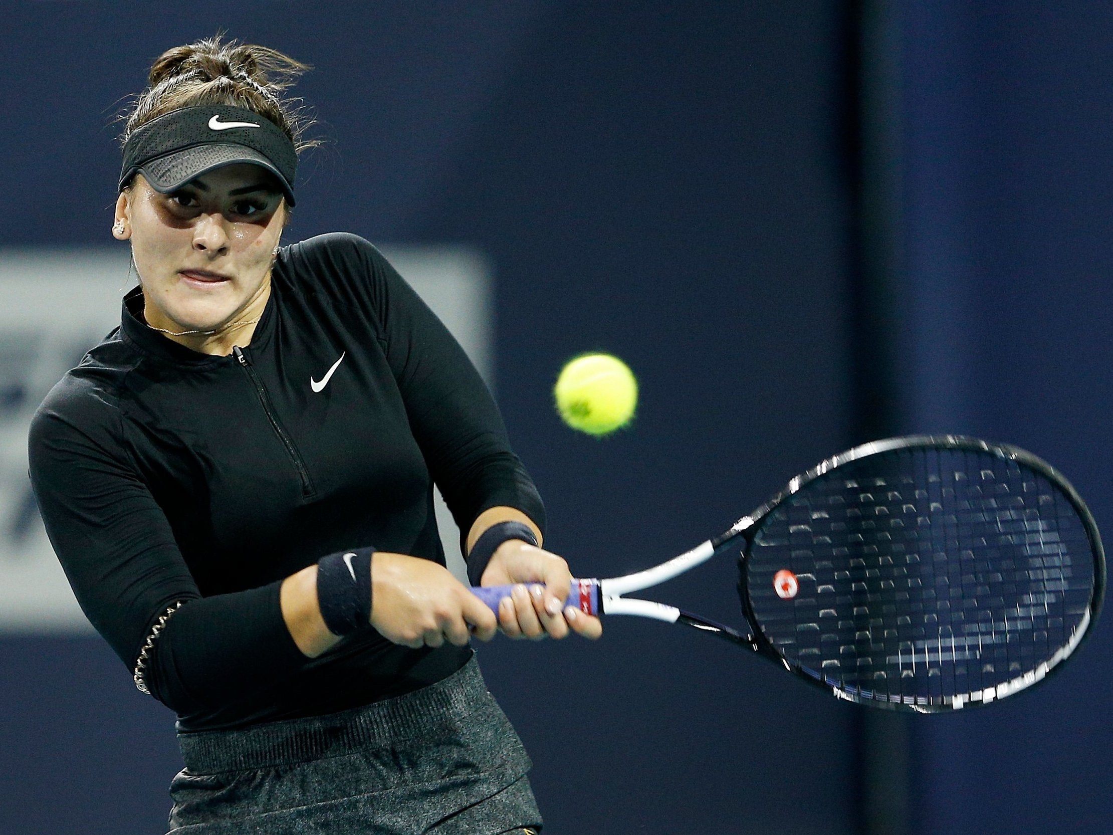 Bianca Andreescu in action during her Indian Wells triumph (Getty Images)