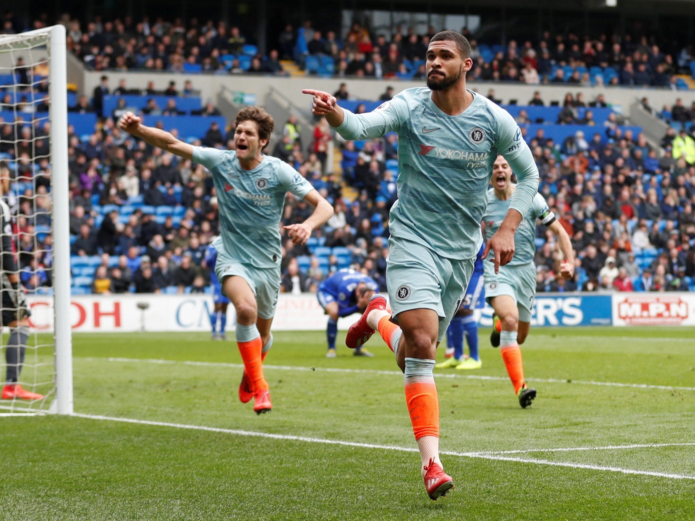 Loftus Cheek celebrates vs Cardiff