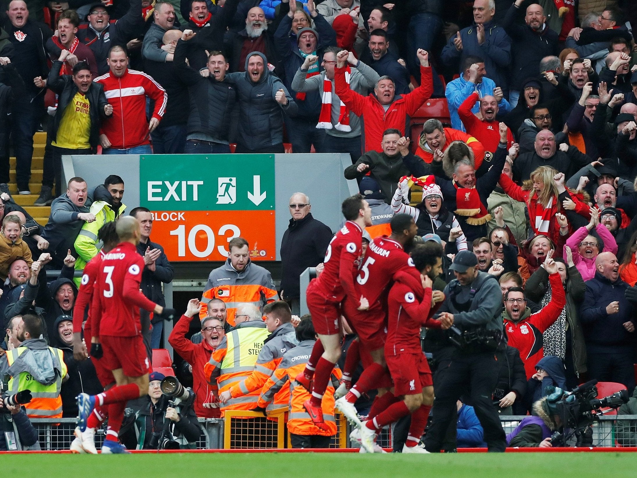 The tension could be felt inside Anfield (Reuters)