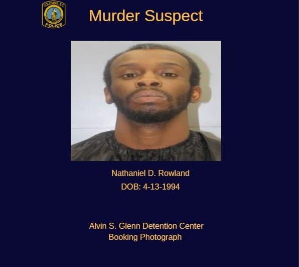 Nathanial David Rowland, 24, was arrested on suspicion of murder and kidnapping (Columbia Police department )