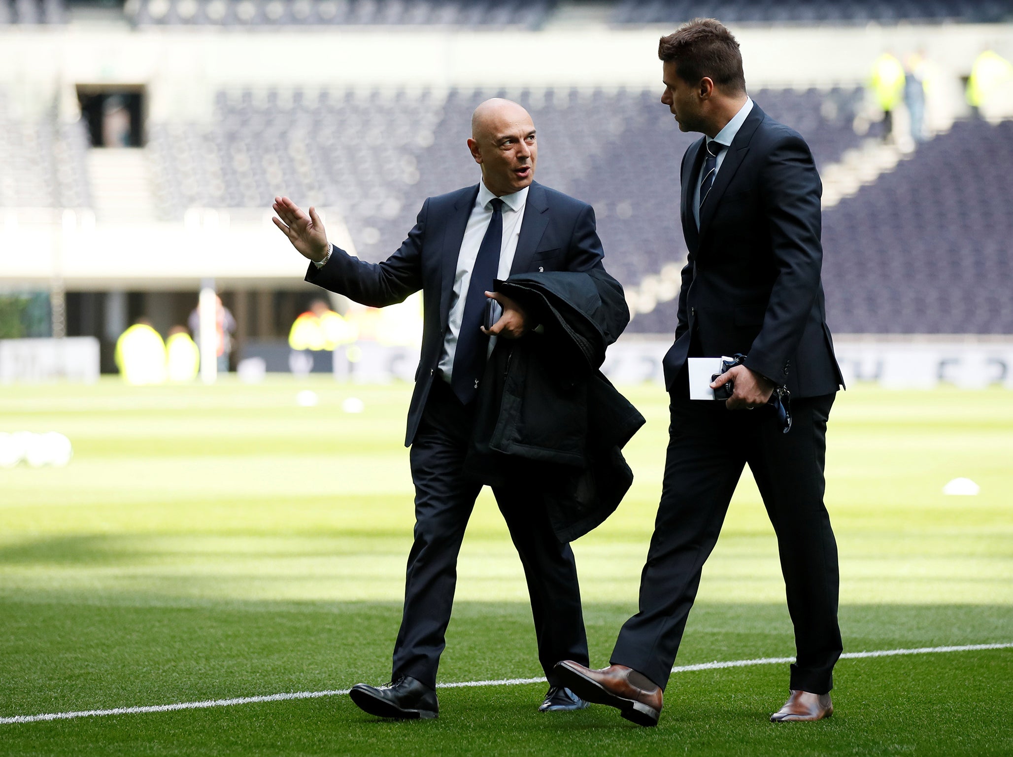 Daniel Levy shows Mauricio Pochettino around Tottenham's new stadium