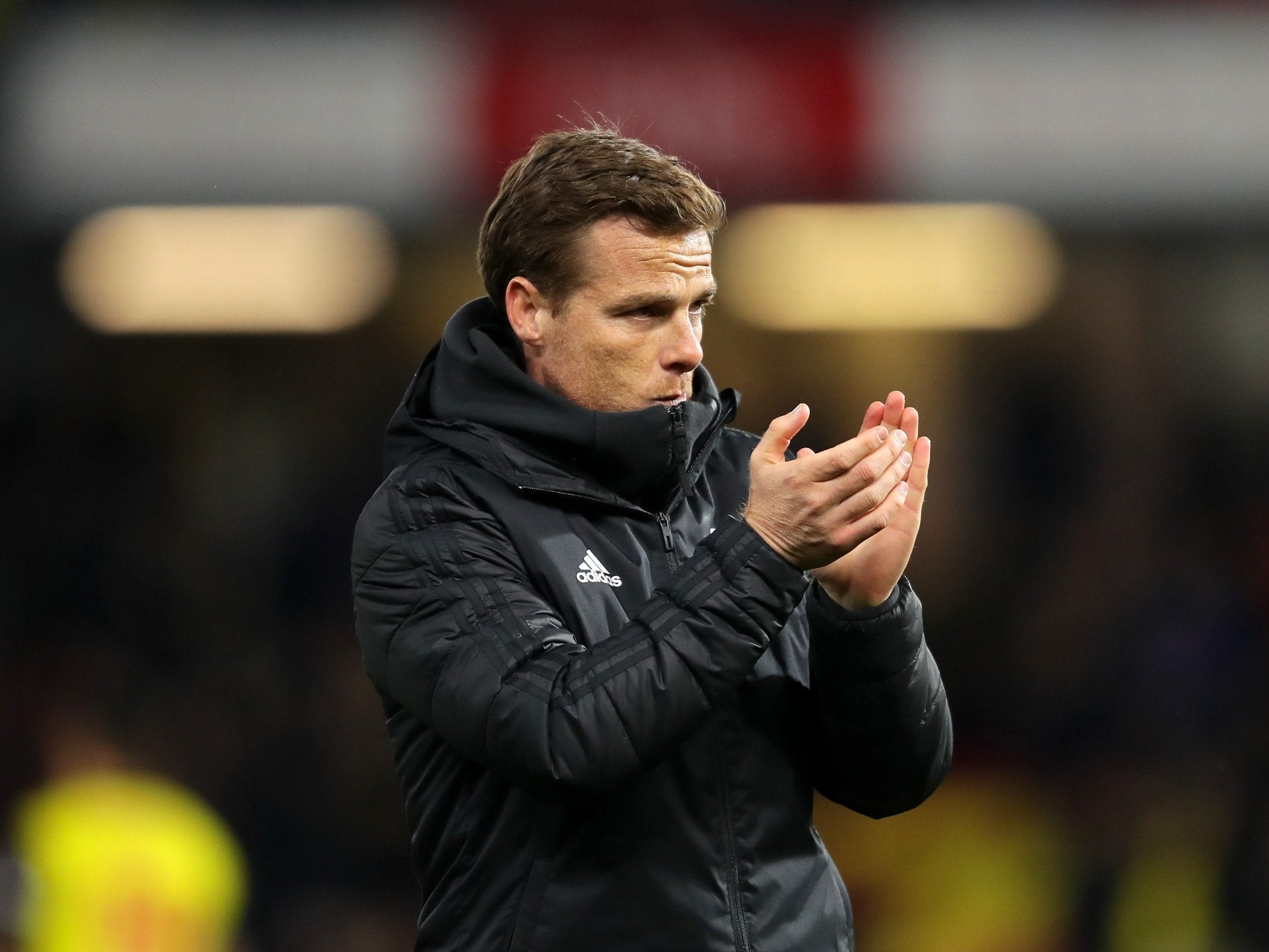 Scott Parker applauds the Fulham fans