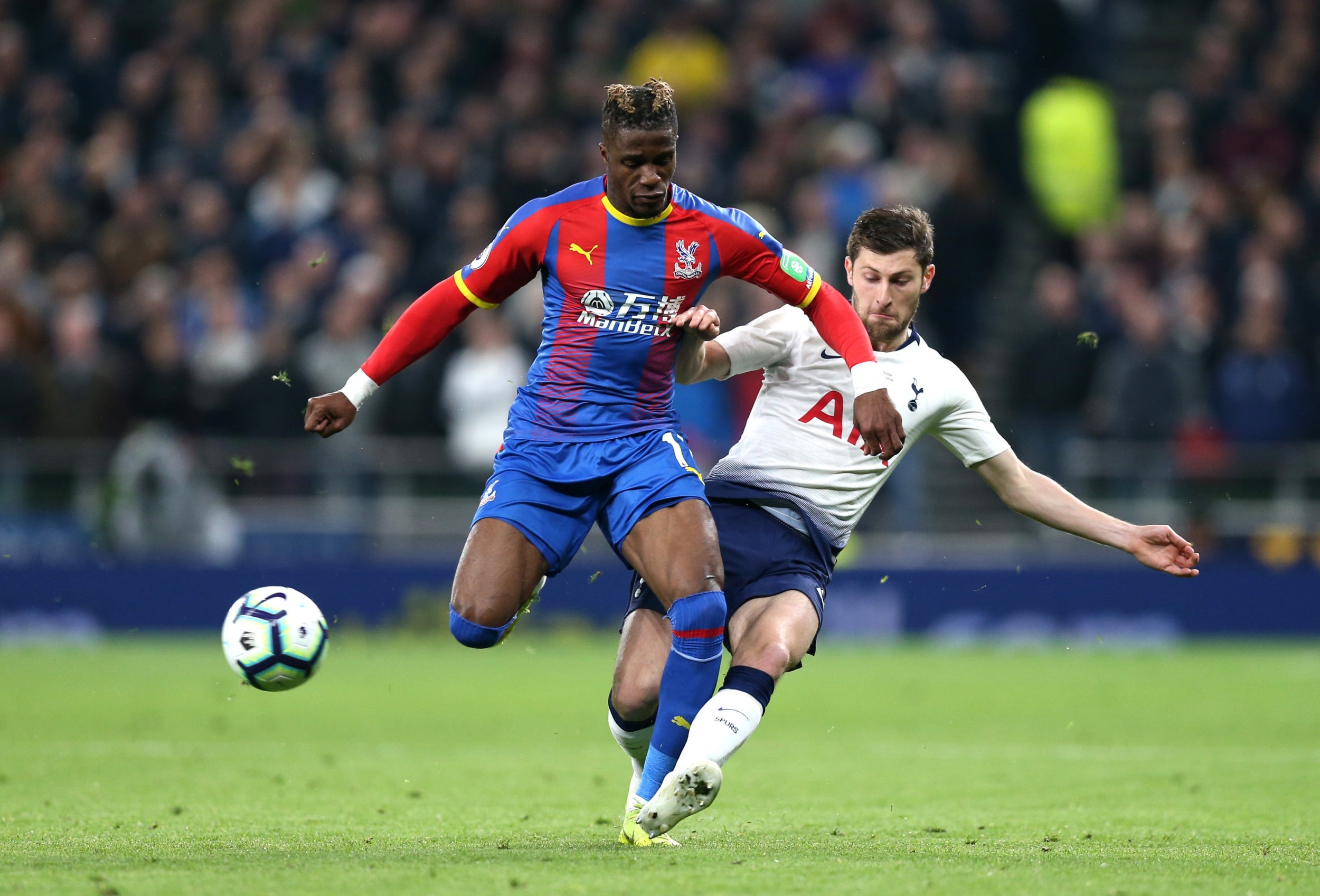 Zaha in action for Palace against Tottenham (PA)