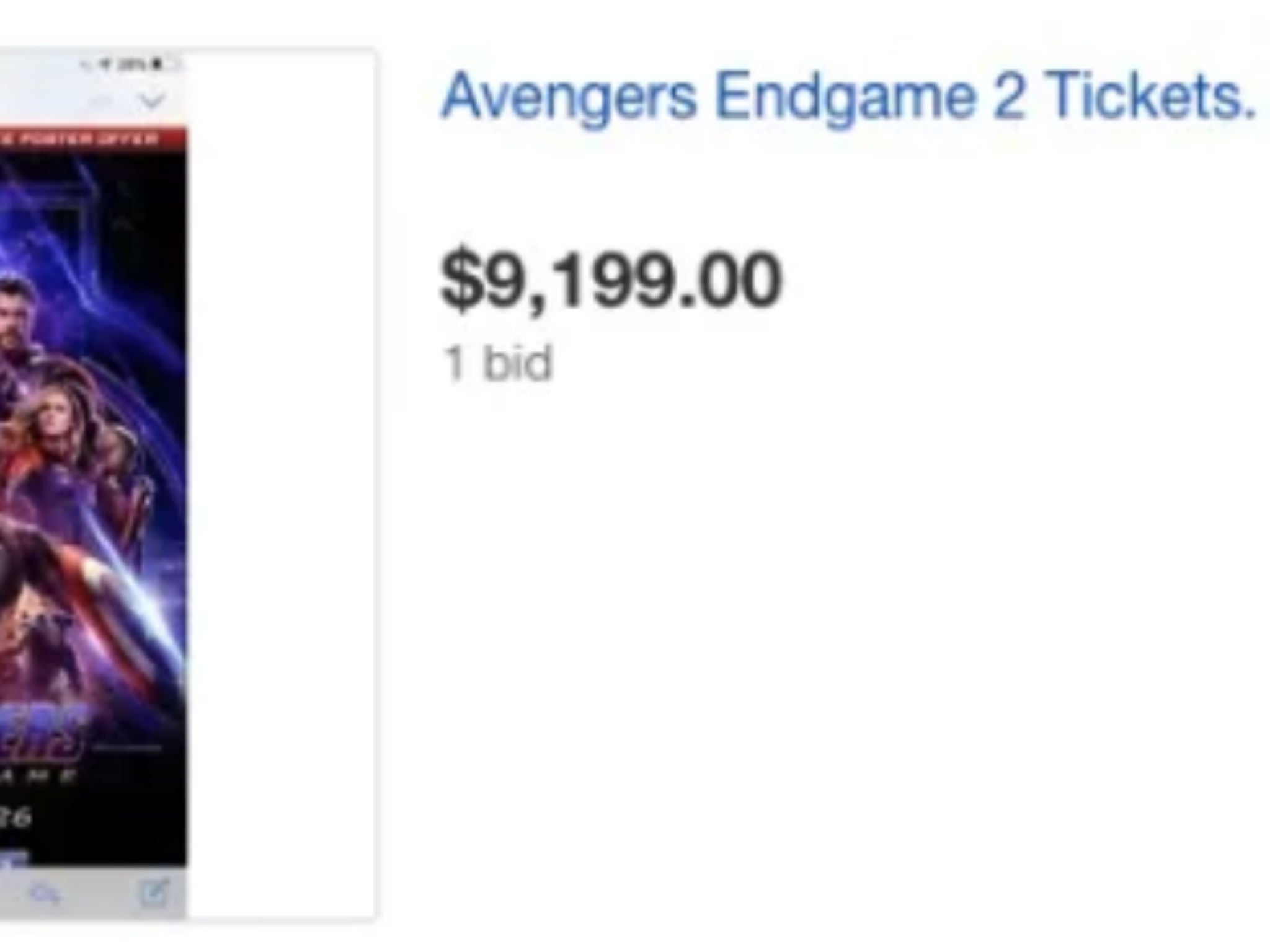 Two tickets for a US screening are going for over $9,000