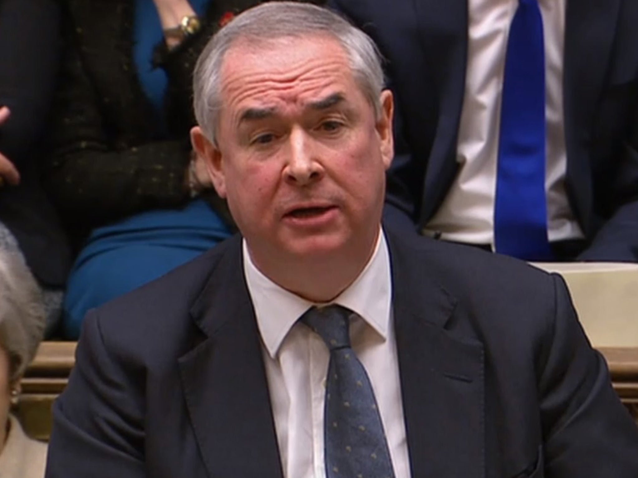 Cox speaking during a Brexit debate in the Commons in March 2019