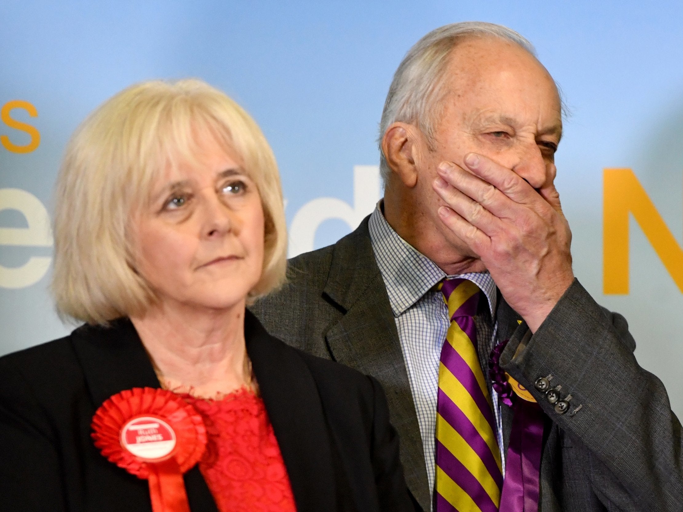 Labour victor Ruth Jones and UKIP candidate Neil Hamilton, who finished third