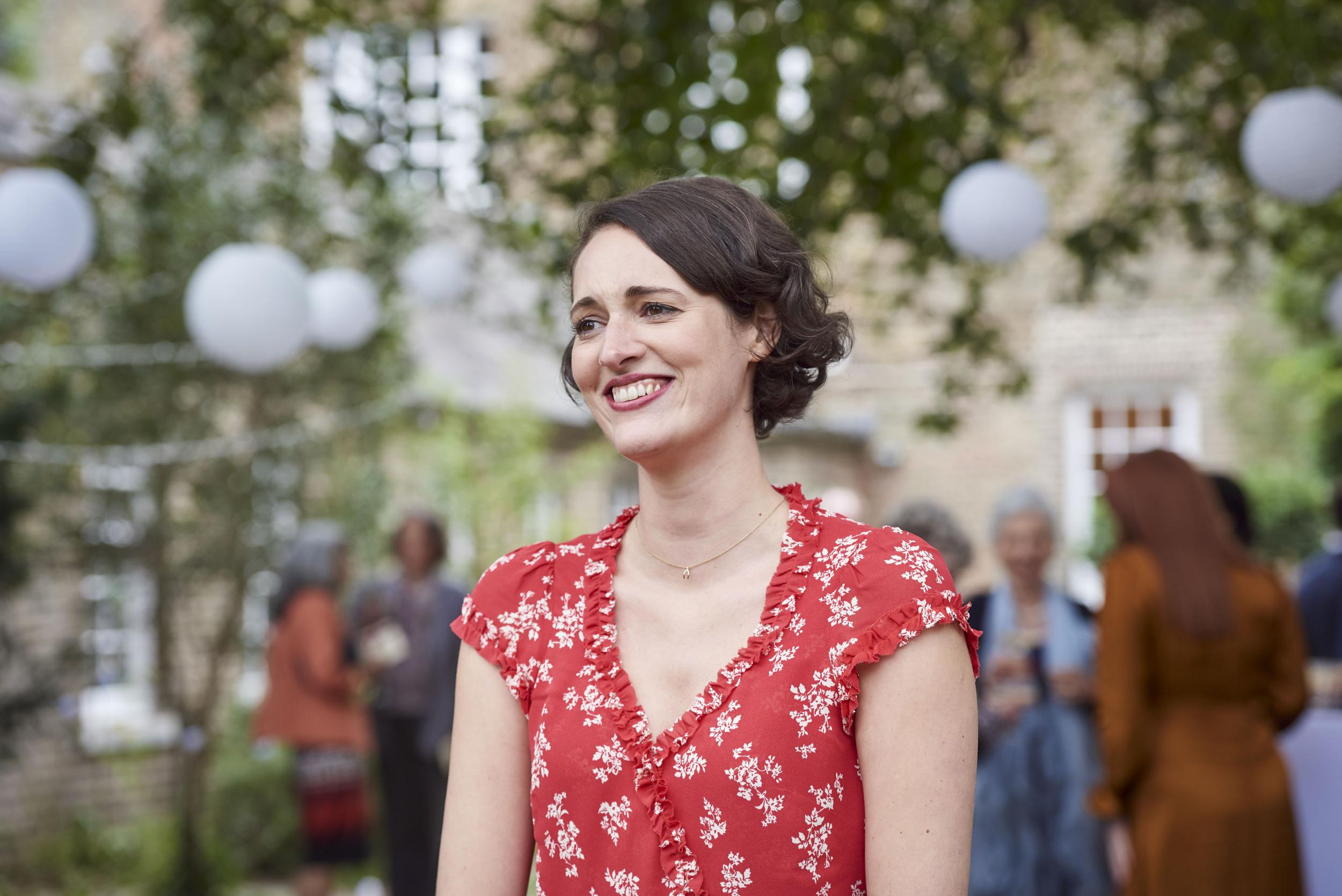 Phoebe Waller-Bridge as Fleabag at her father's wedding