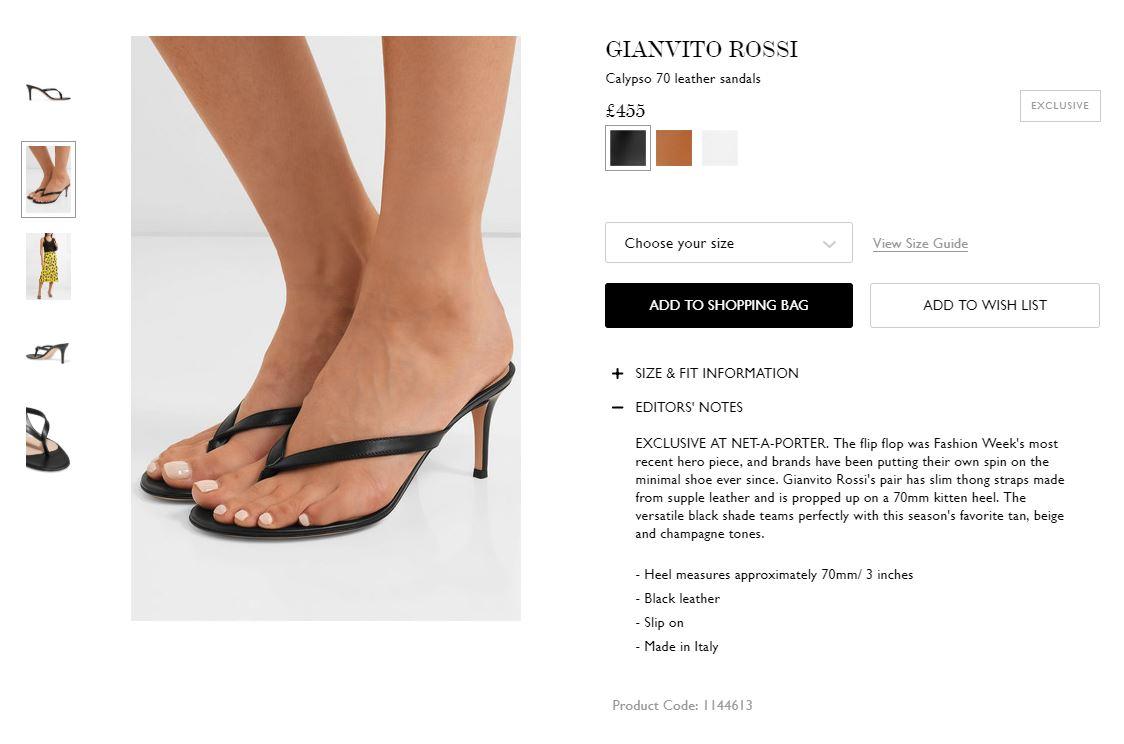 Gianito Rossi, Calypso 70 Leather Sandals, £455, Net-a-Porter (Net-a-Porter)