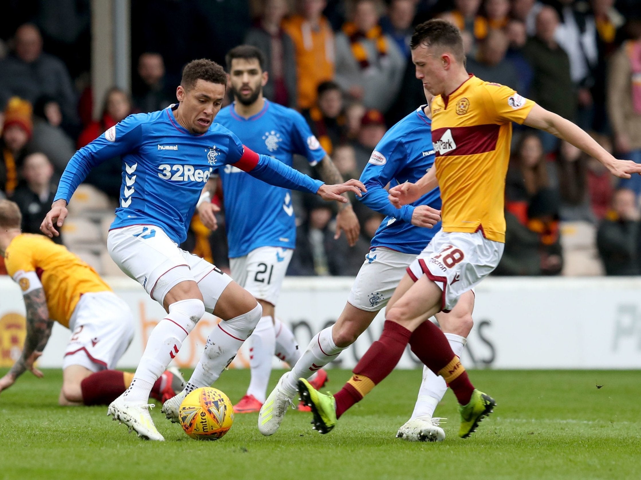 James Tavernier was targeted by Motherwell fans