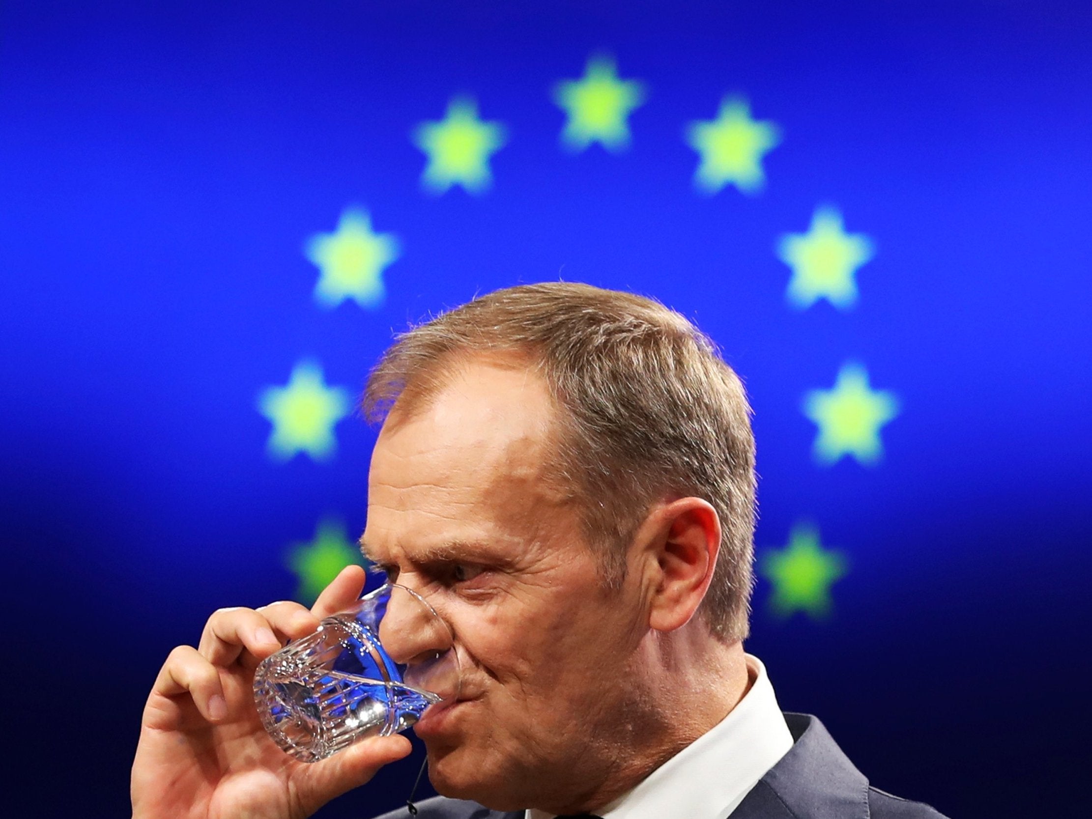 Donald Tusk suggested there was a 20 to 30 per cent chance of the UK staying