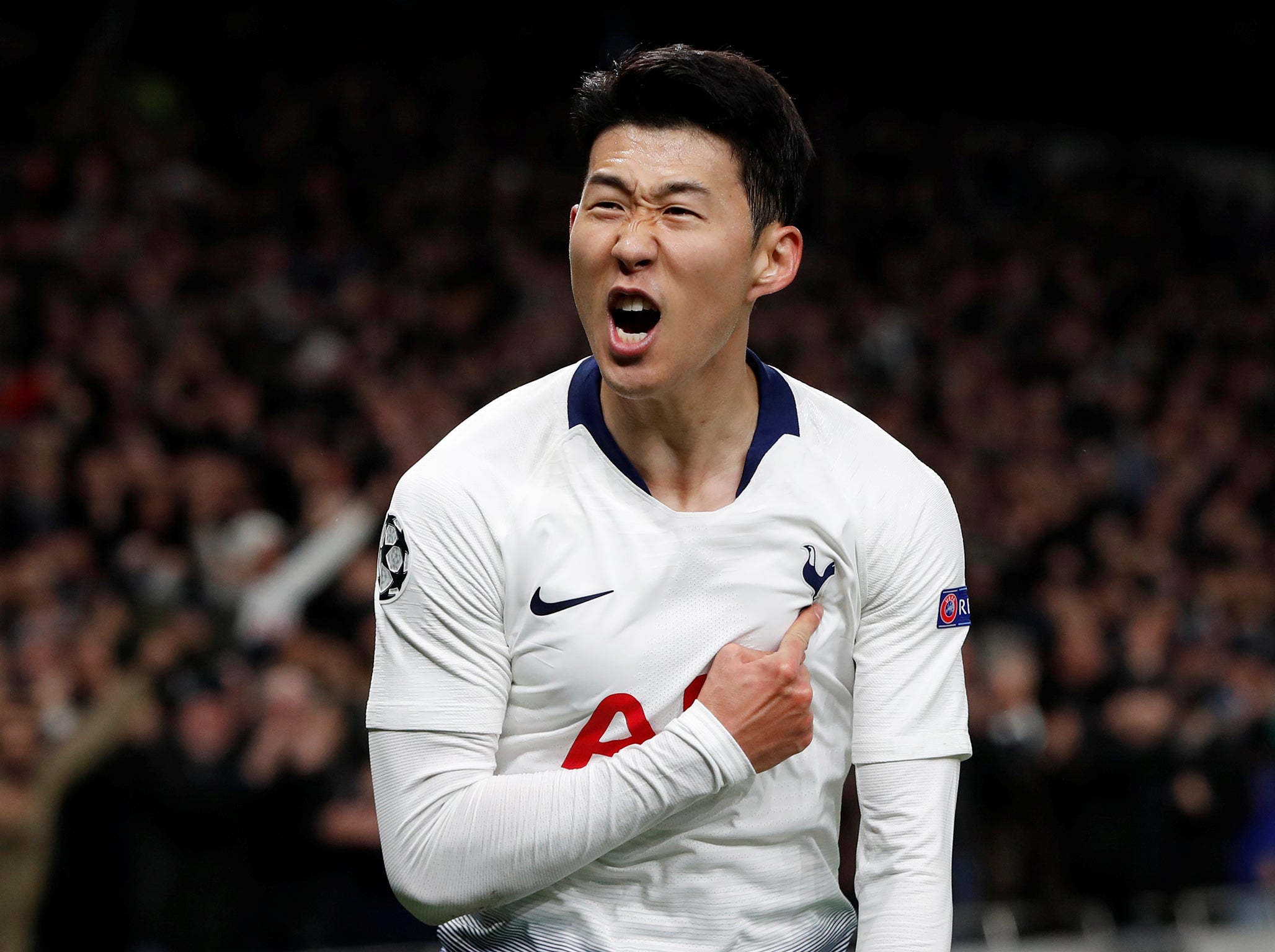 Son celebrates his late goal