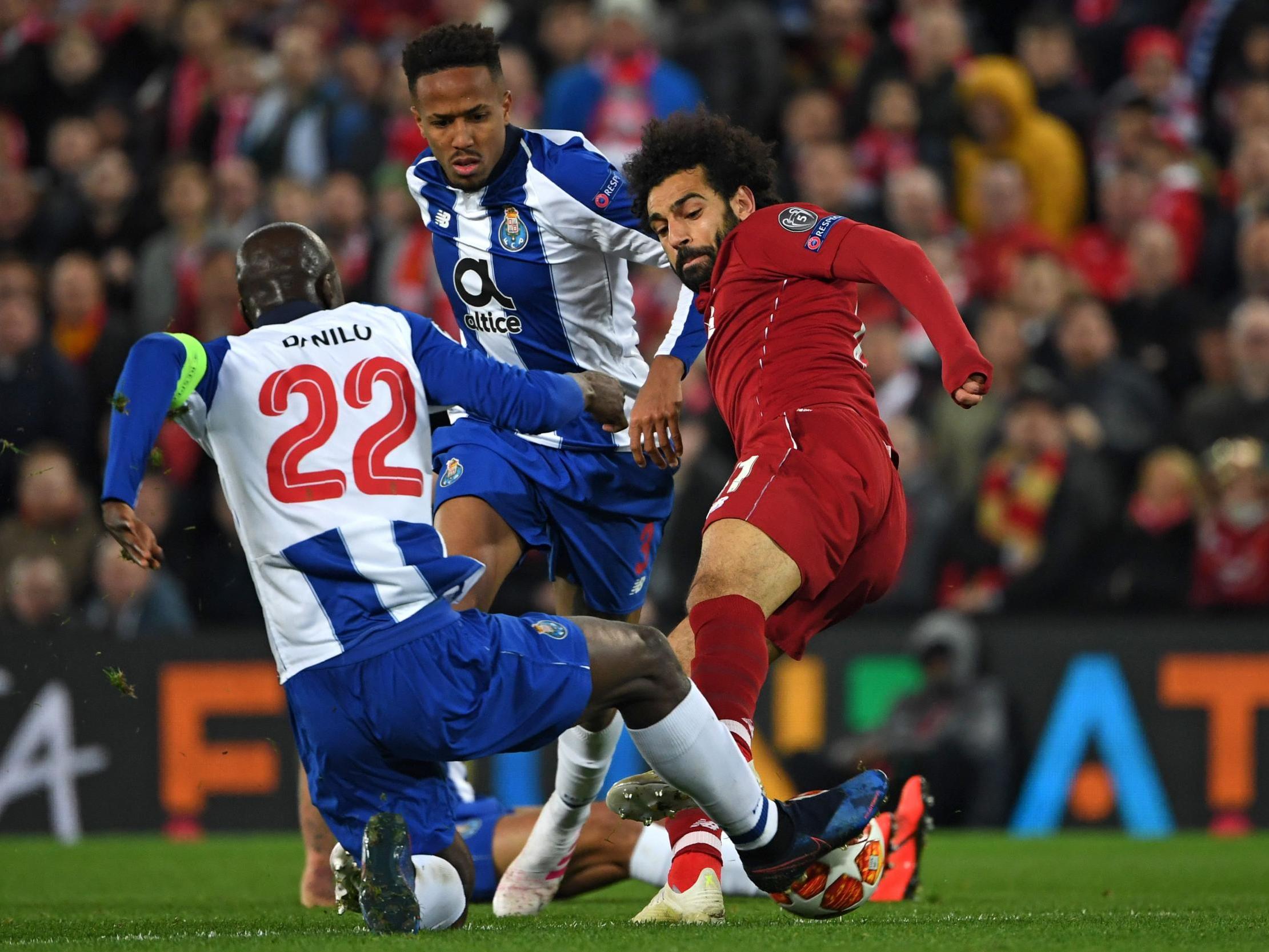 Salah was criticised for his tackle on Danilo