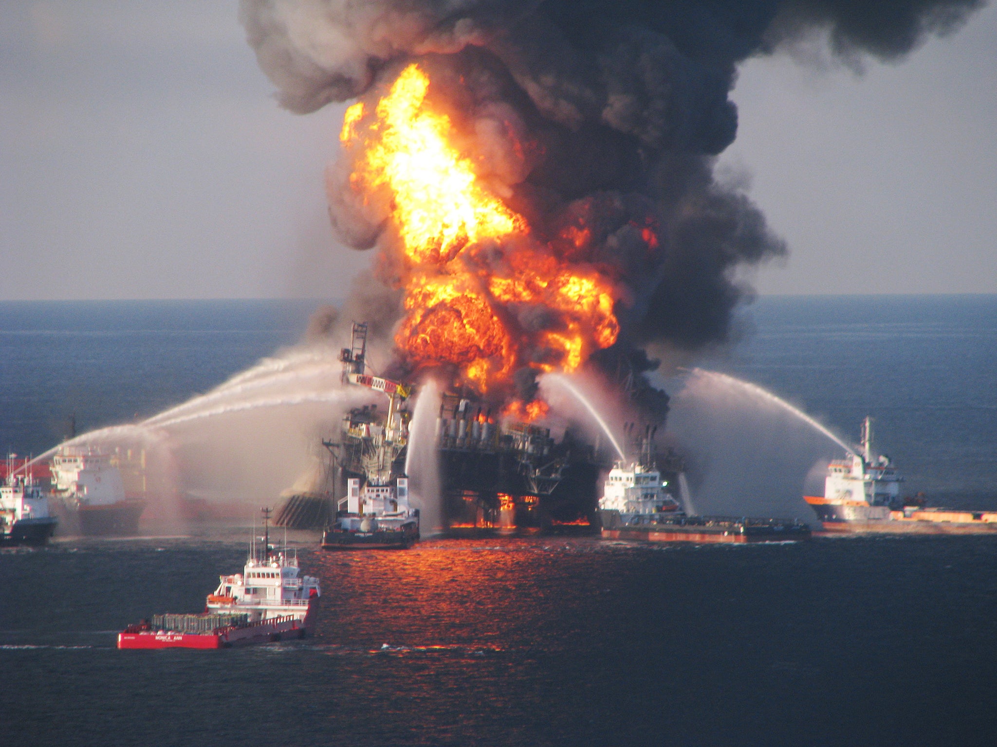 The Deepwater Horizon oil rig exploded in 2010